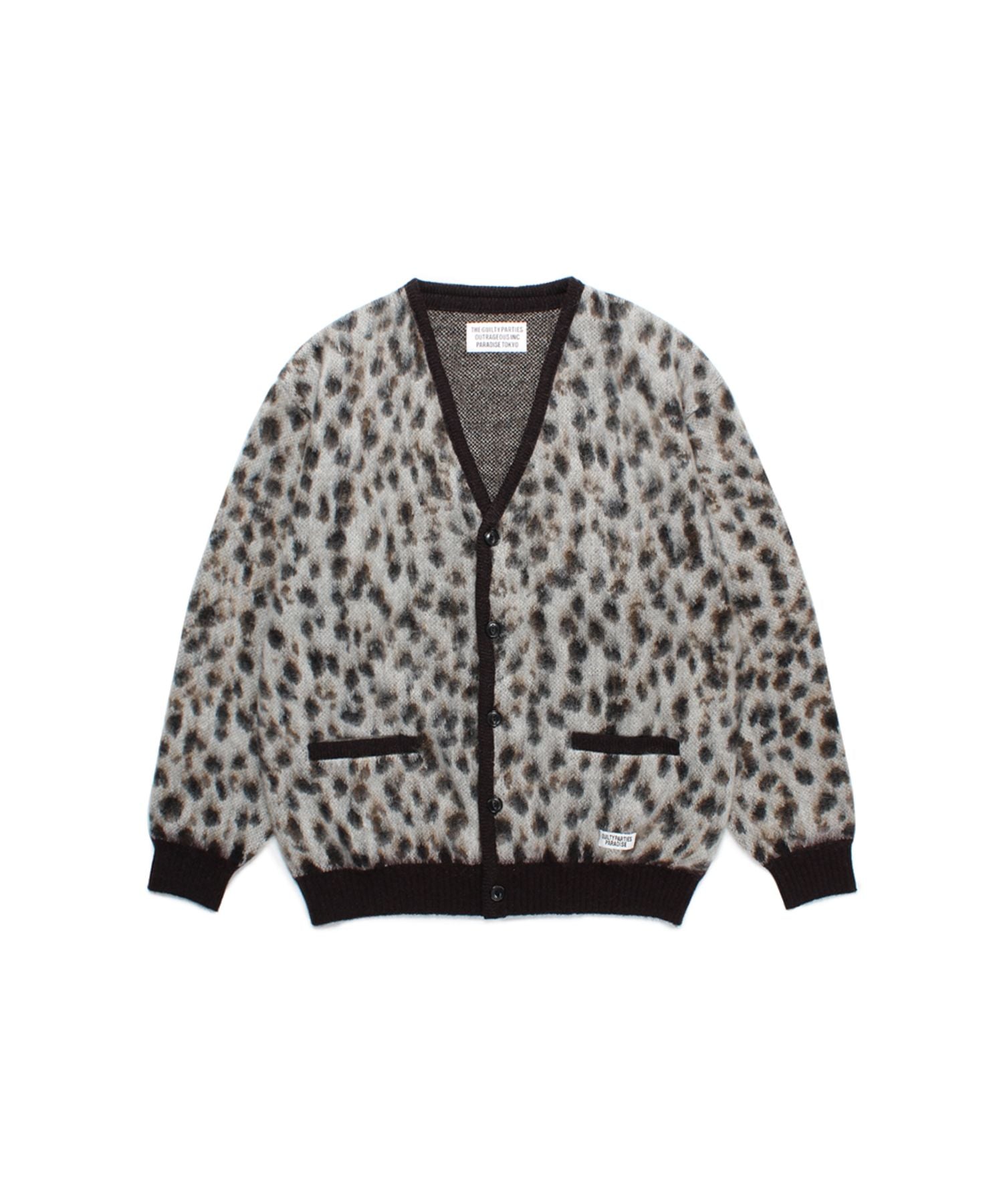 LEOPARD MOHAIR KNIT JACQUARD CARDIGAN - WACKO MARIA (ワコマリア