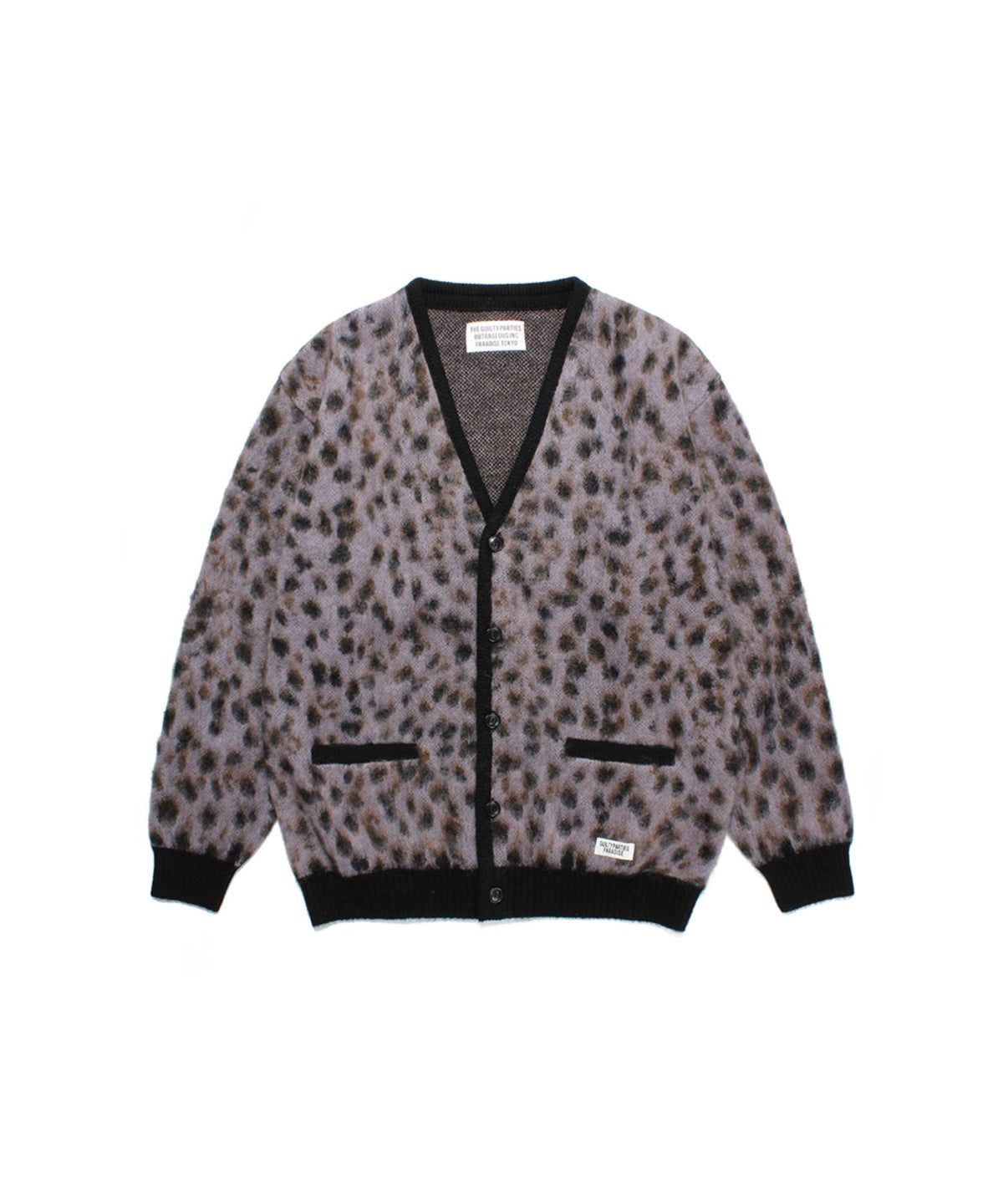 LEOPARD MOHAIR KNIT JACQUARD CARDIGAN