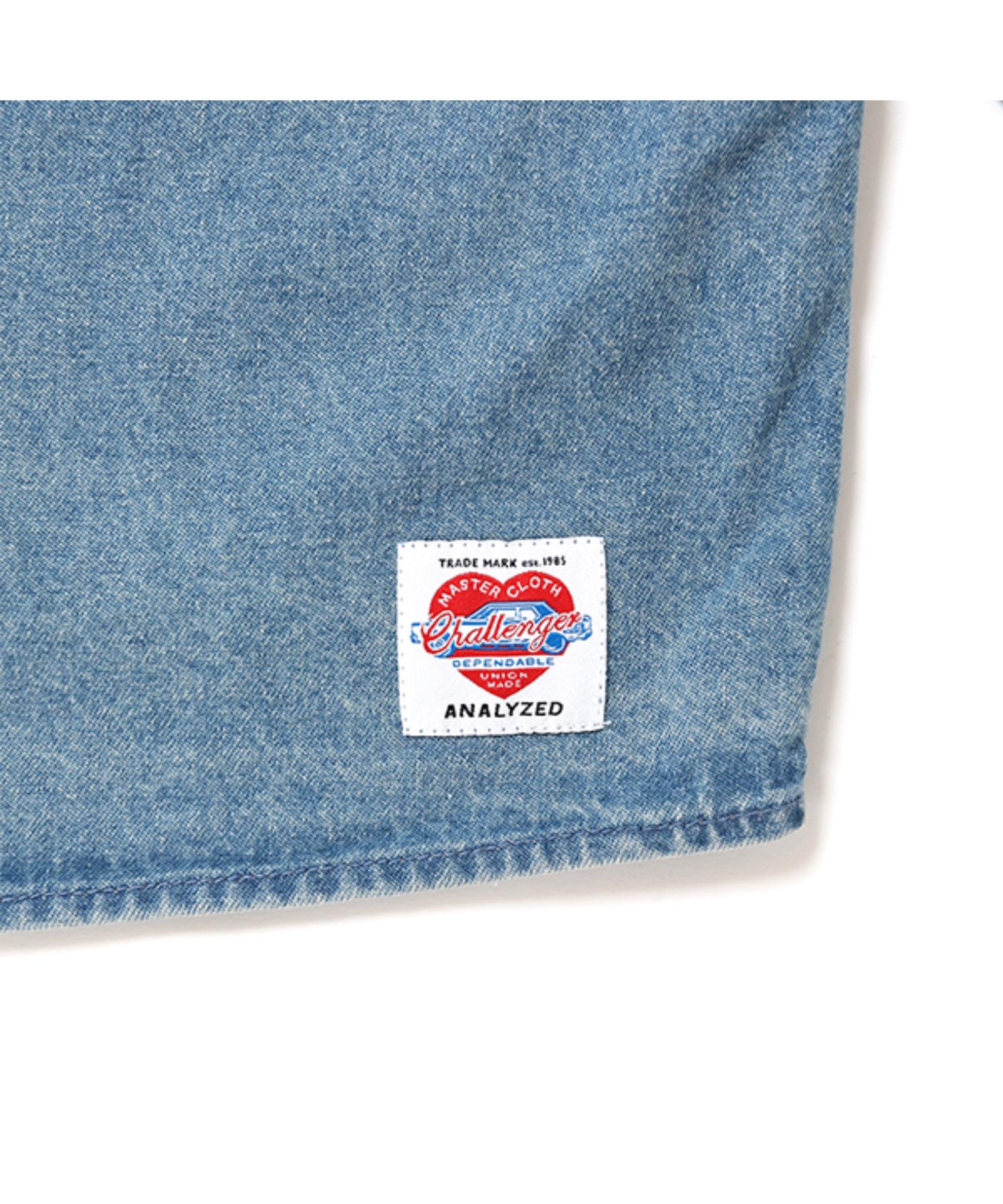 L/S TIE DYE SLEEVE DENIM SHIRT