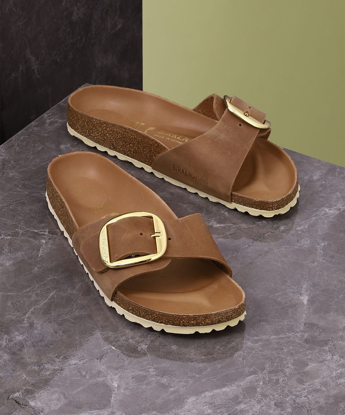 Madrid Big Buckle Leoi Cognac Hex