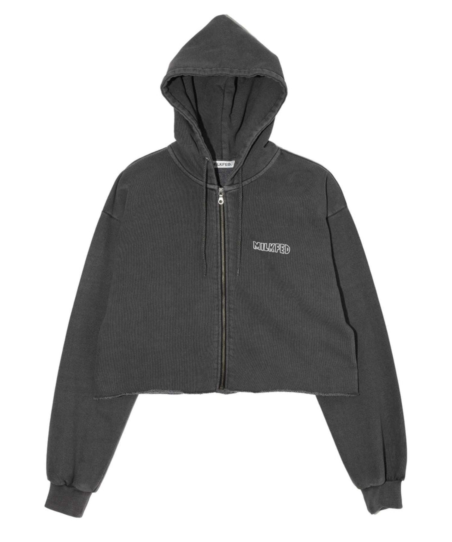 CROPPED ZIP UP HOODIE