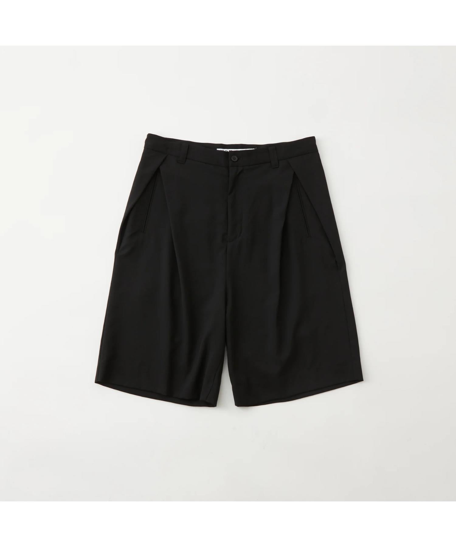 TROPICAL WOOL 2 TUCK SHORT PANTS
