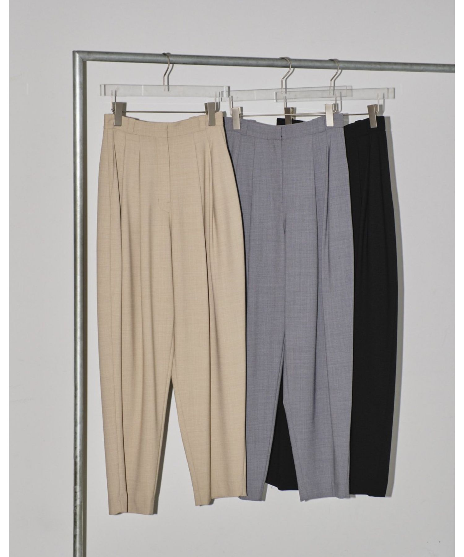 Highwaist Tuck Trousers - todayful (トゥデイフル) - bottom 