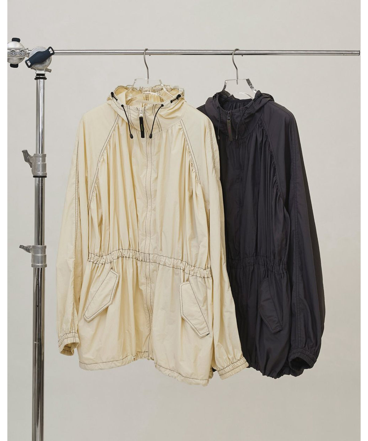 Nylon Gather Blouson