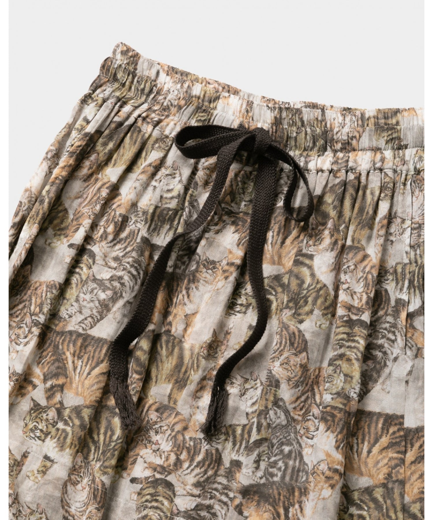 cats printed boil tiered skirt
