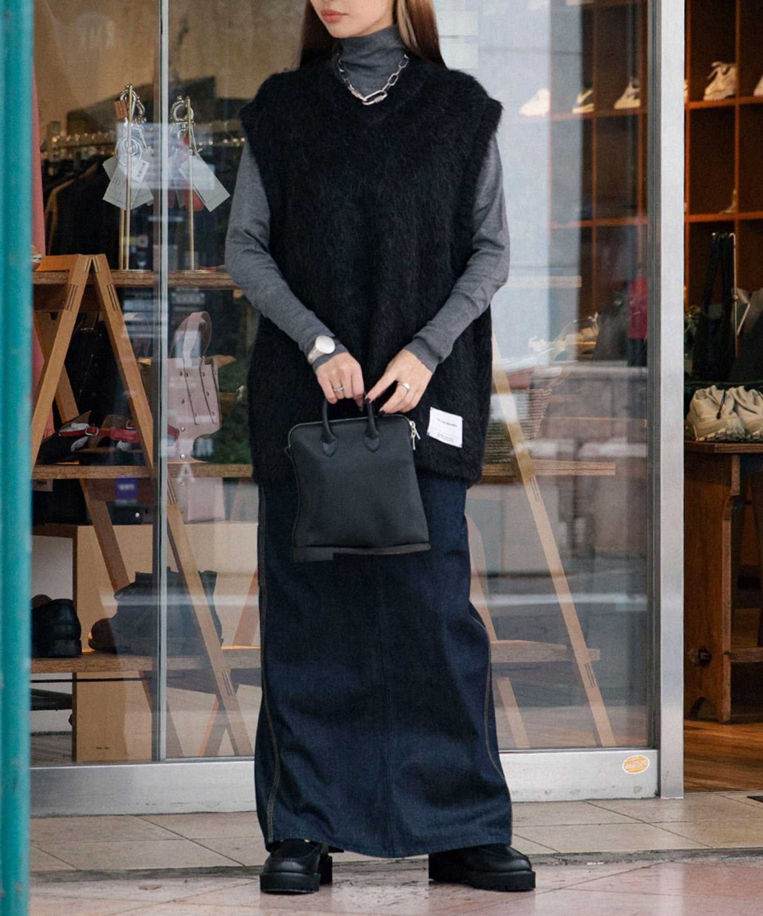 Selvedge Denim Tight Skirt
