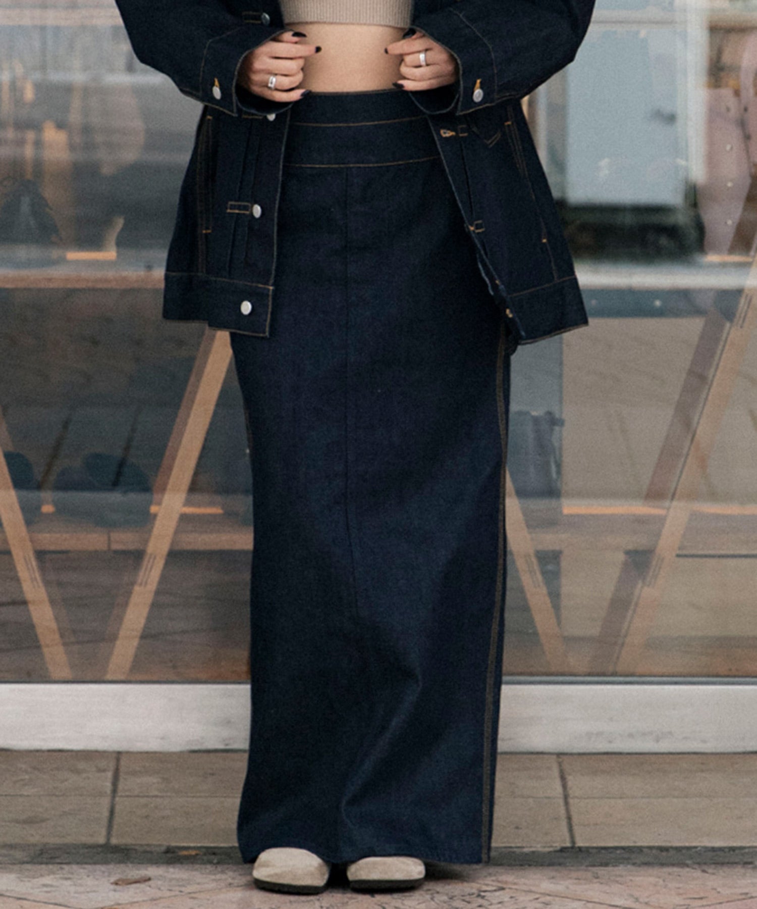 Selvedge Denim Tight Skirt
