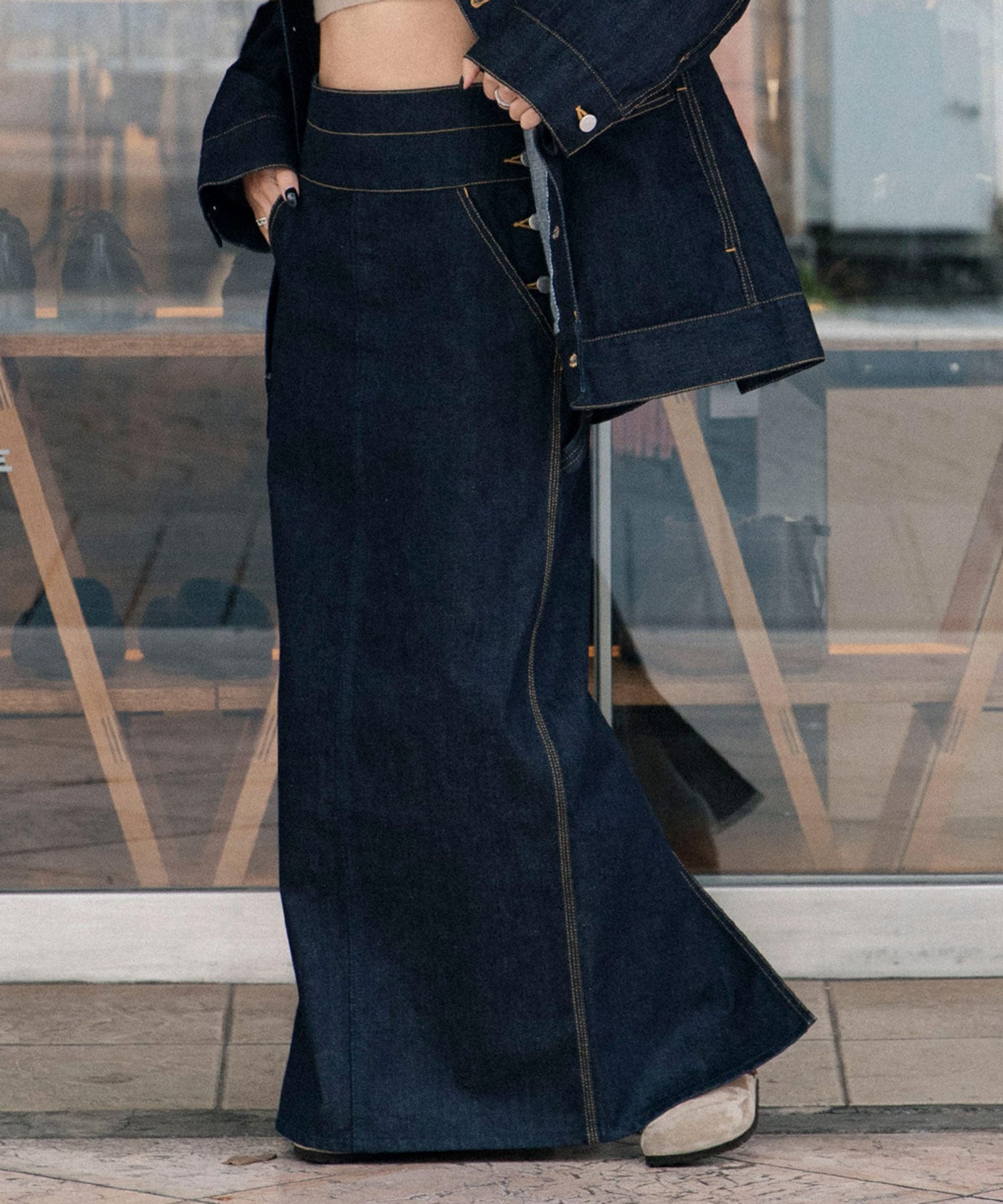 Selvedge Denim Tight Skirt