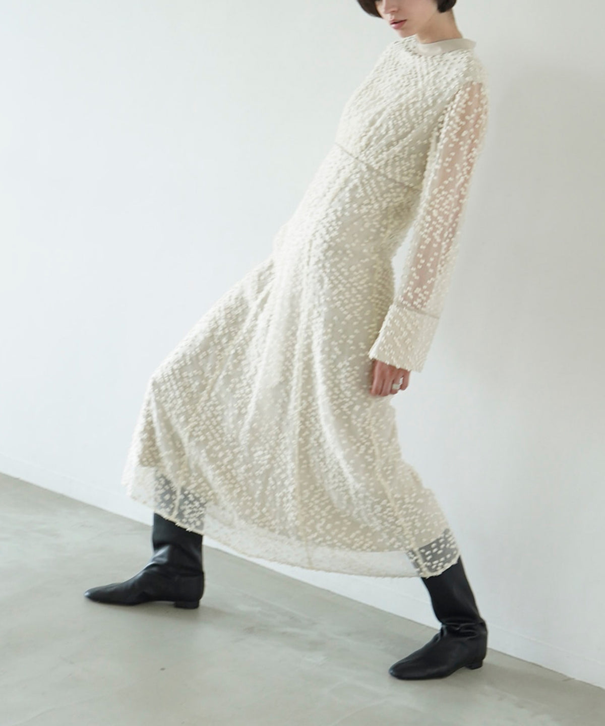 Snow Dot Jacquard Onepiece