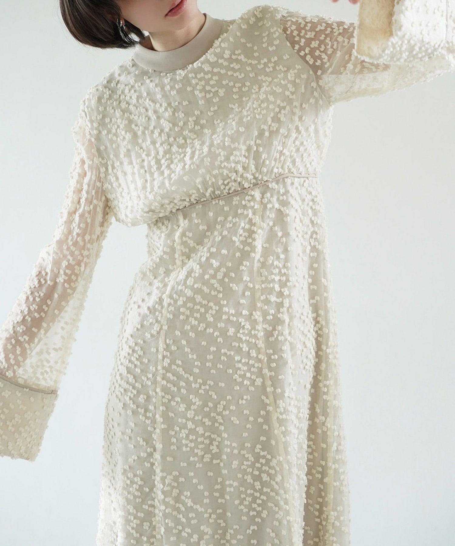 Snow Dot Jacquard Onepiece