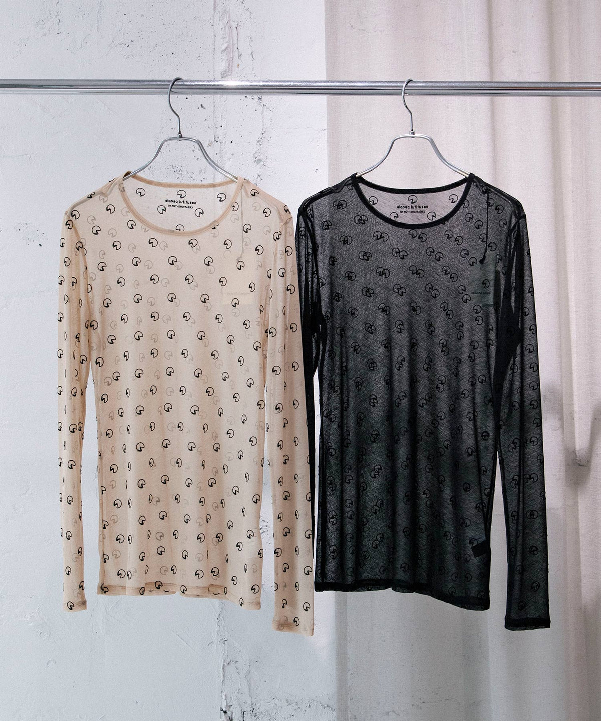 Pac-Man Sheer Jersey Crew Neck Top