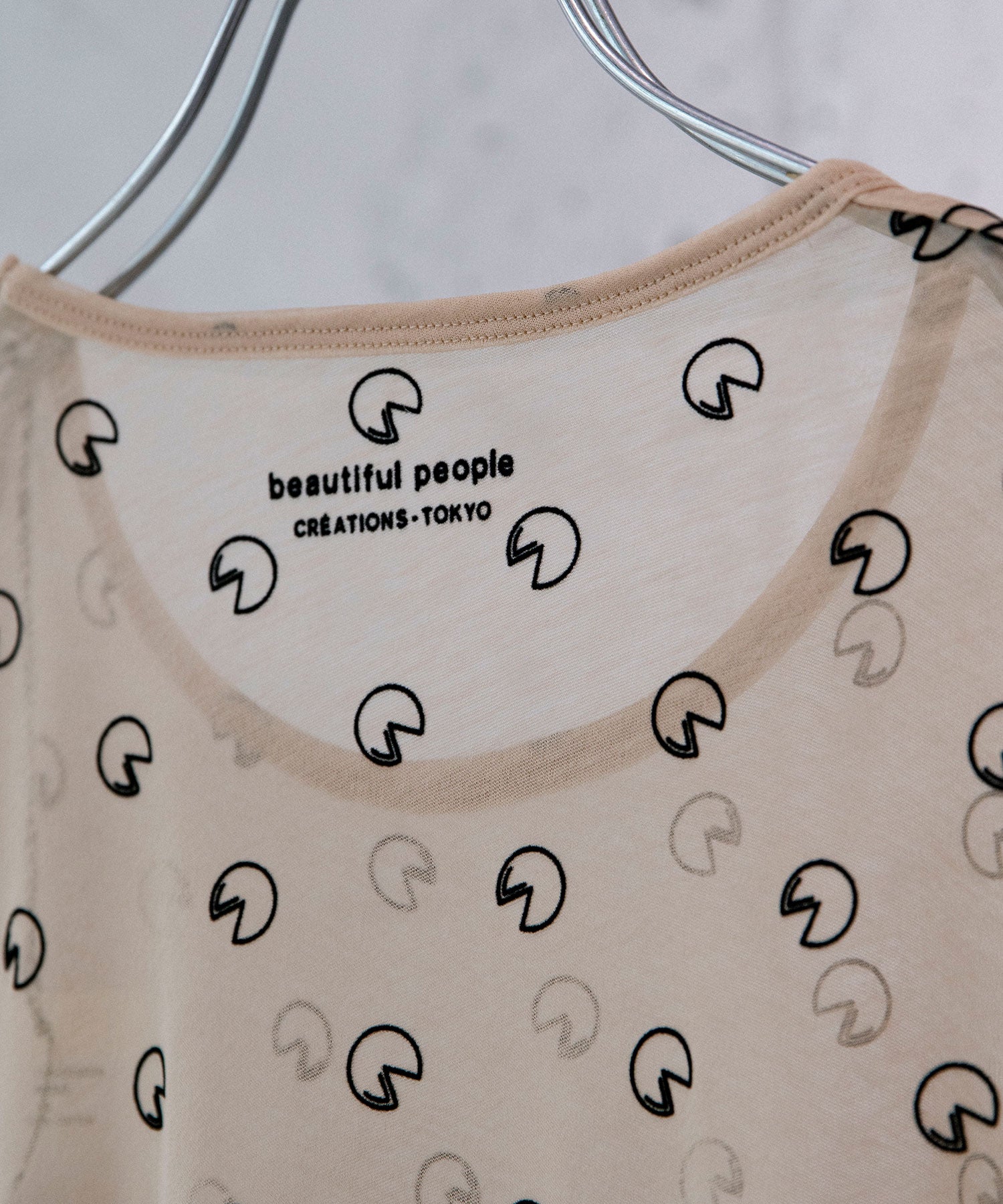 Pac-Man Sheer Jersey Crew Neck Top