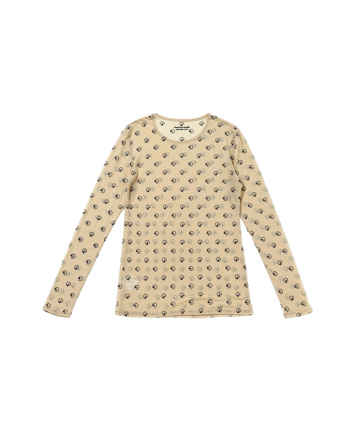 Pac-Man Sheer Jersey Crew Neck Top