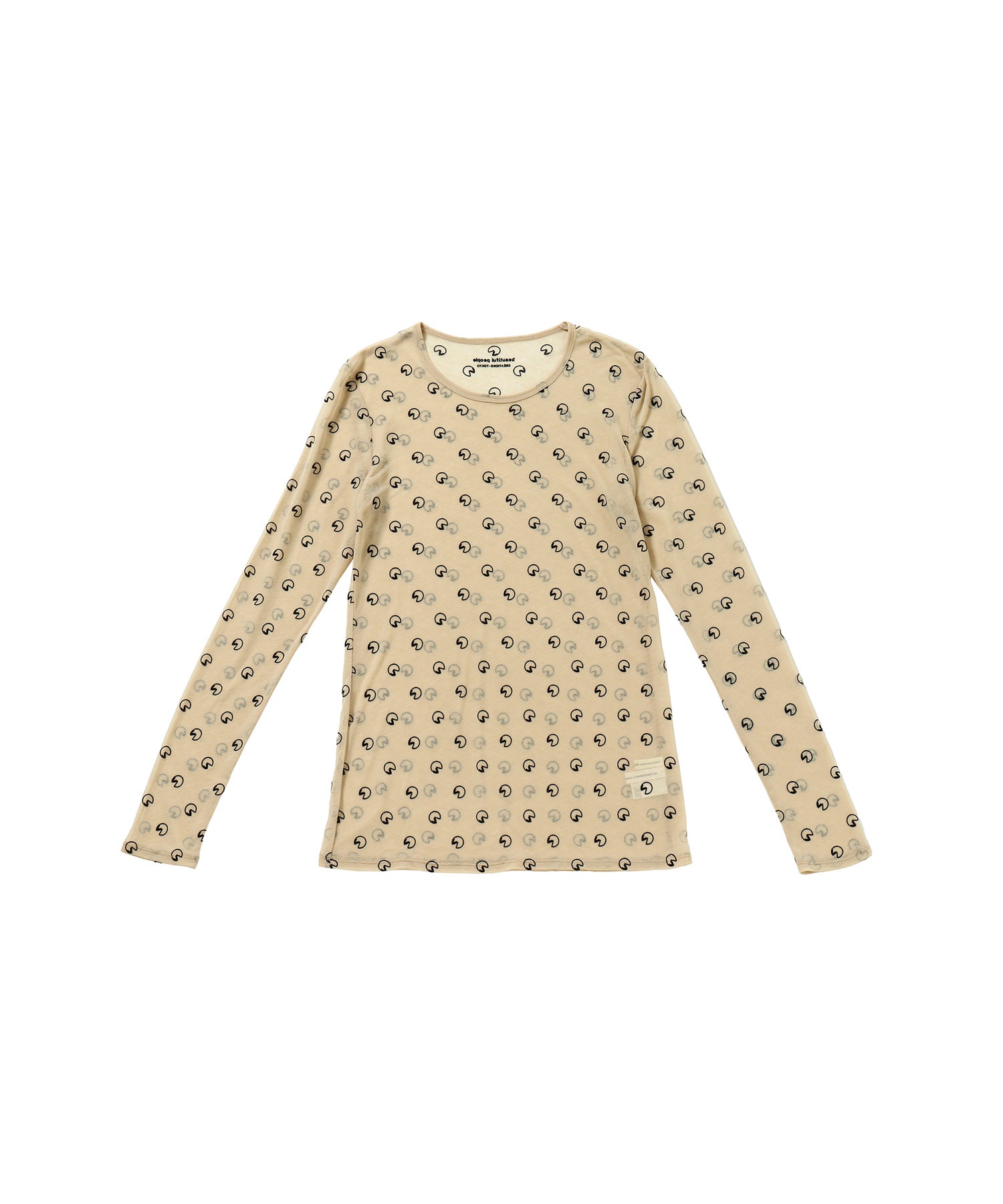 Pac-Man Sheer Jersey Crew Neck Top