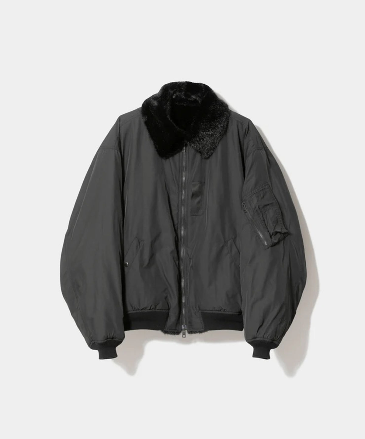 fur×taffeta B-15 blouson