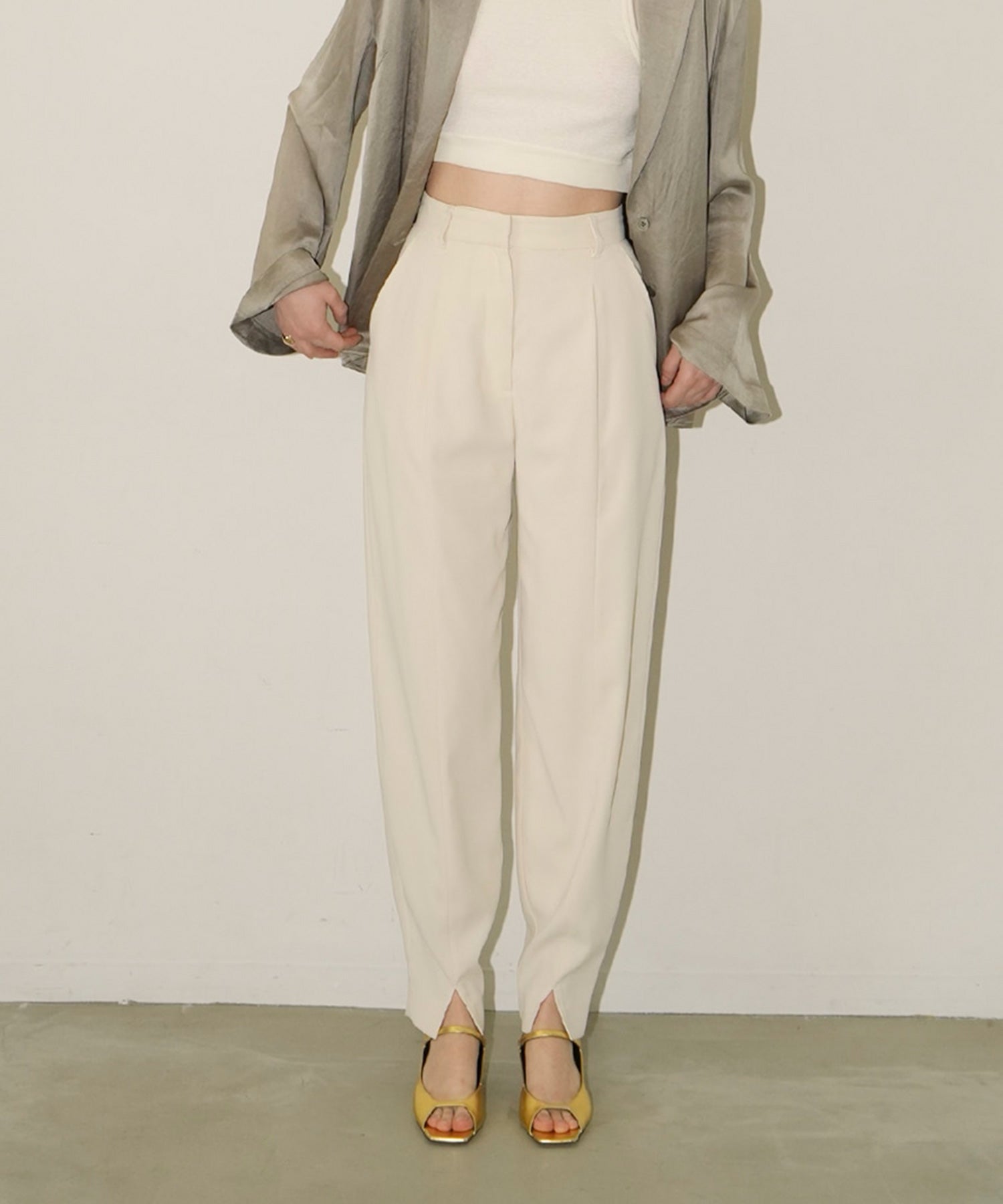 SLIT HEM BALLOON PANTS