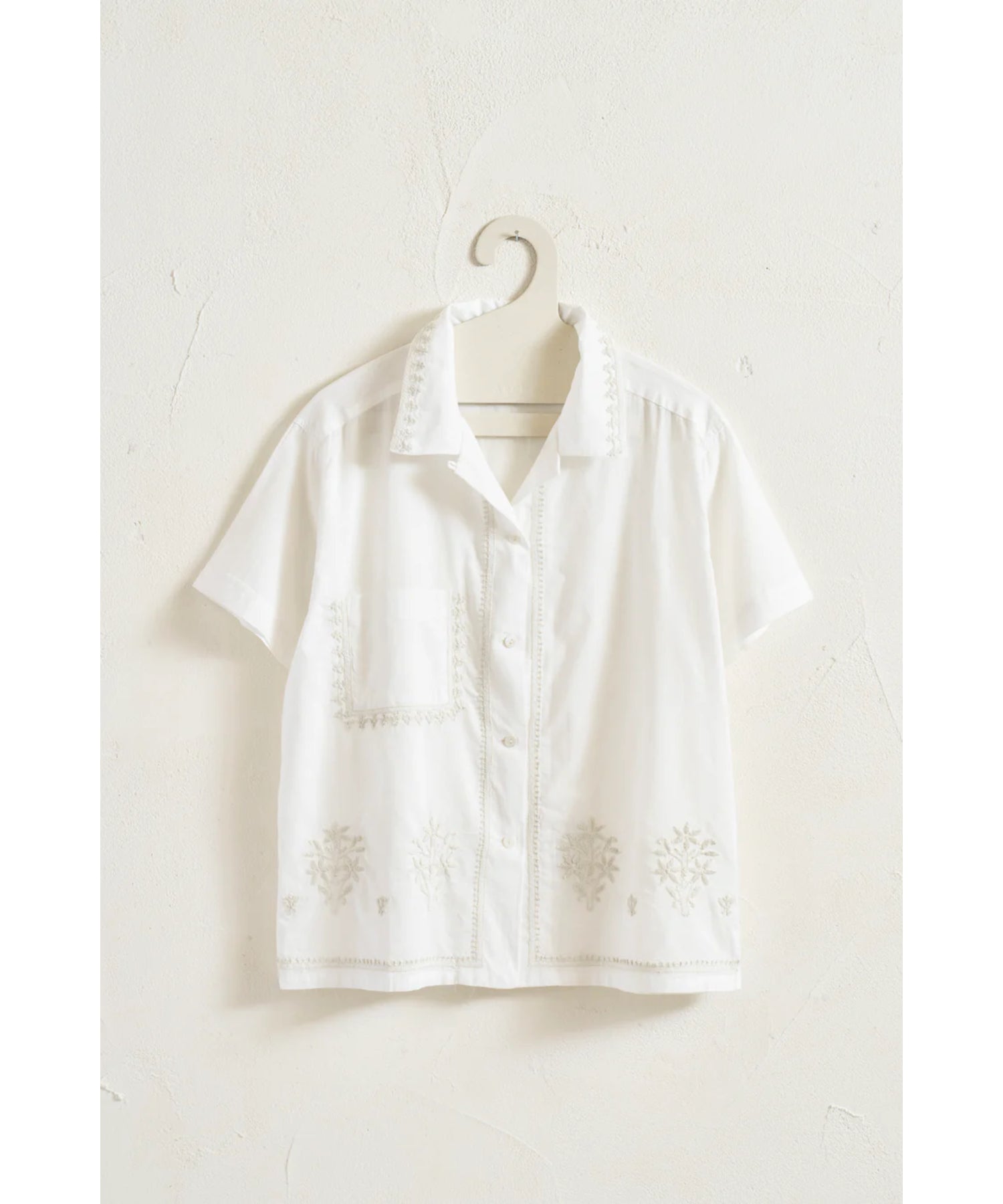 Hand Embroidery Shirts - archi (アーキ) - tops (トップス