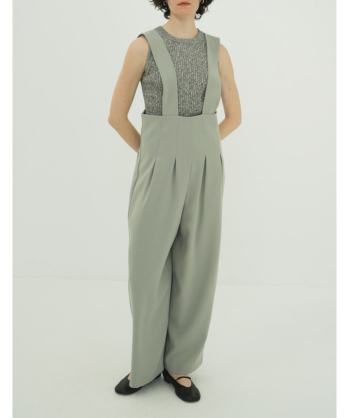 HIGH WAIST SUSPENDER PANTS