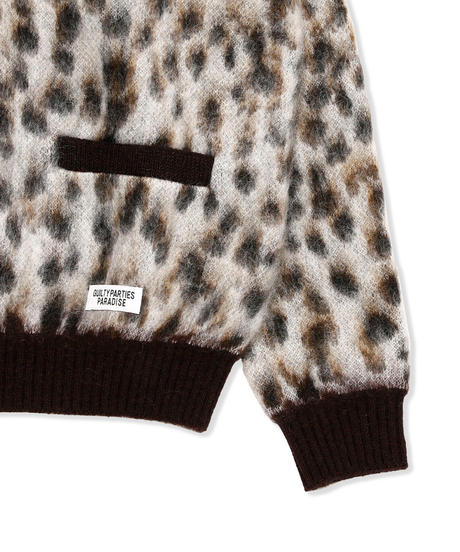 LEOPARD MOHAIR KNIT JACQUARD CARDIGAN
