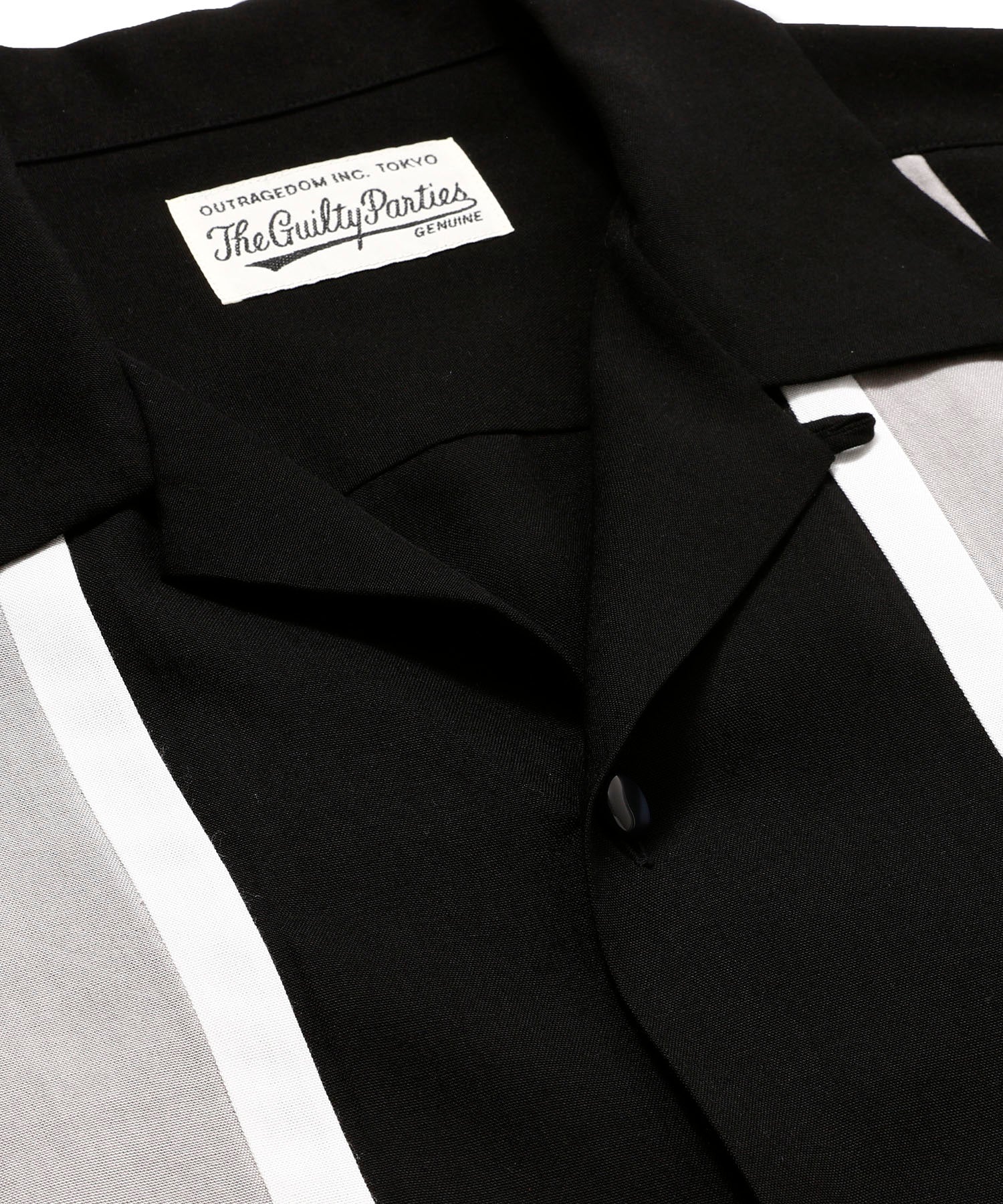 Switching Open Collar Shirt