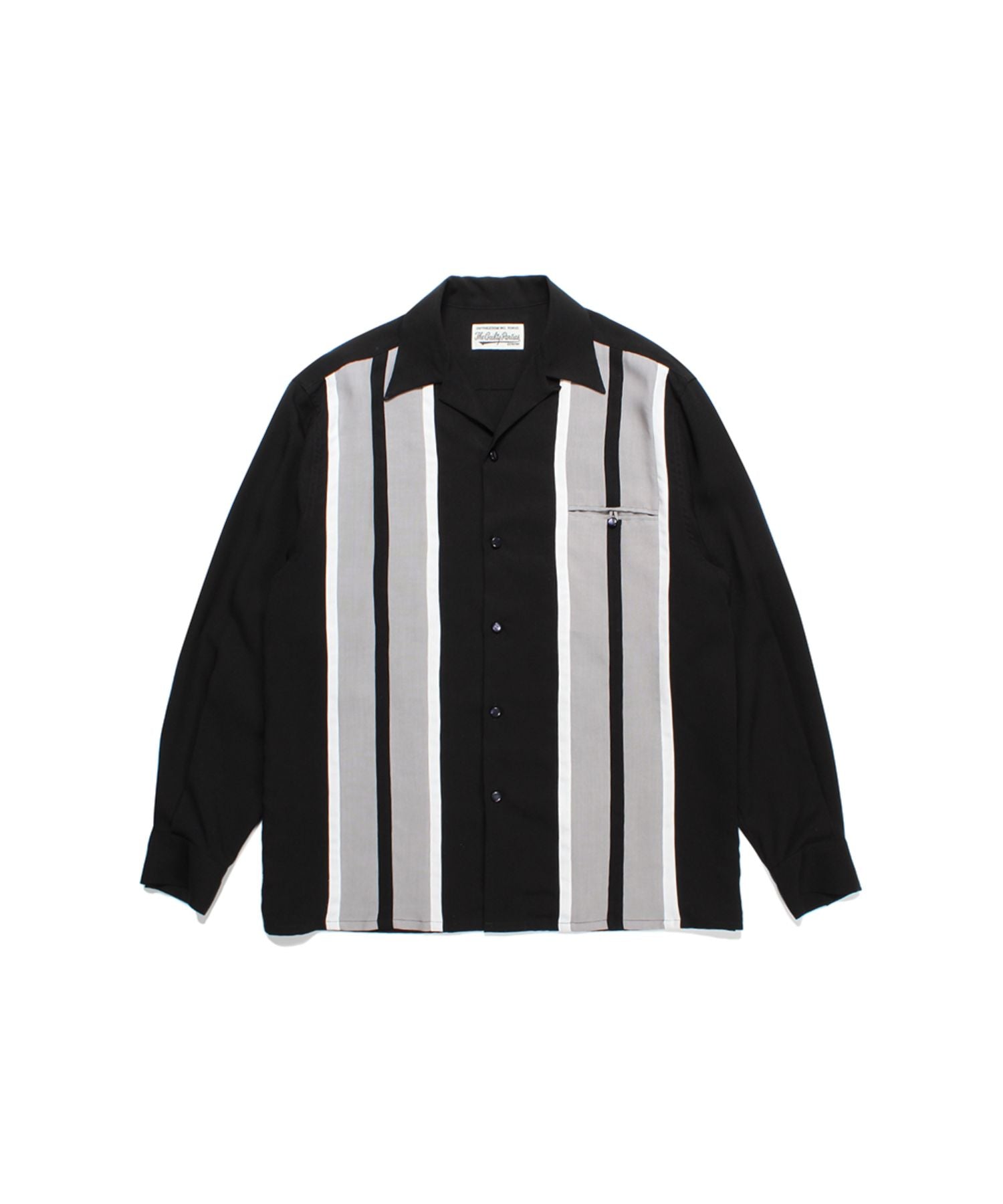 Switching Open Collar Shirt