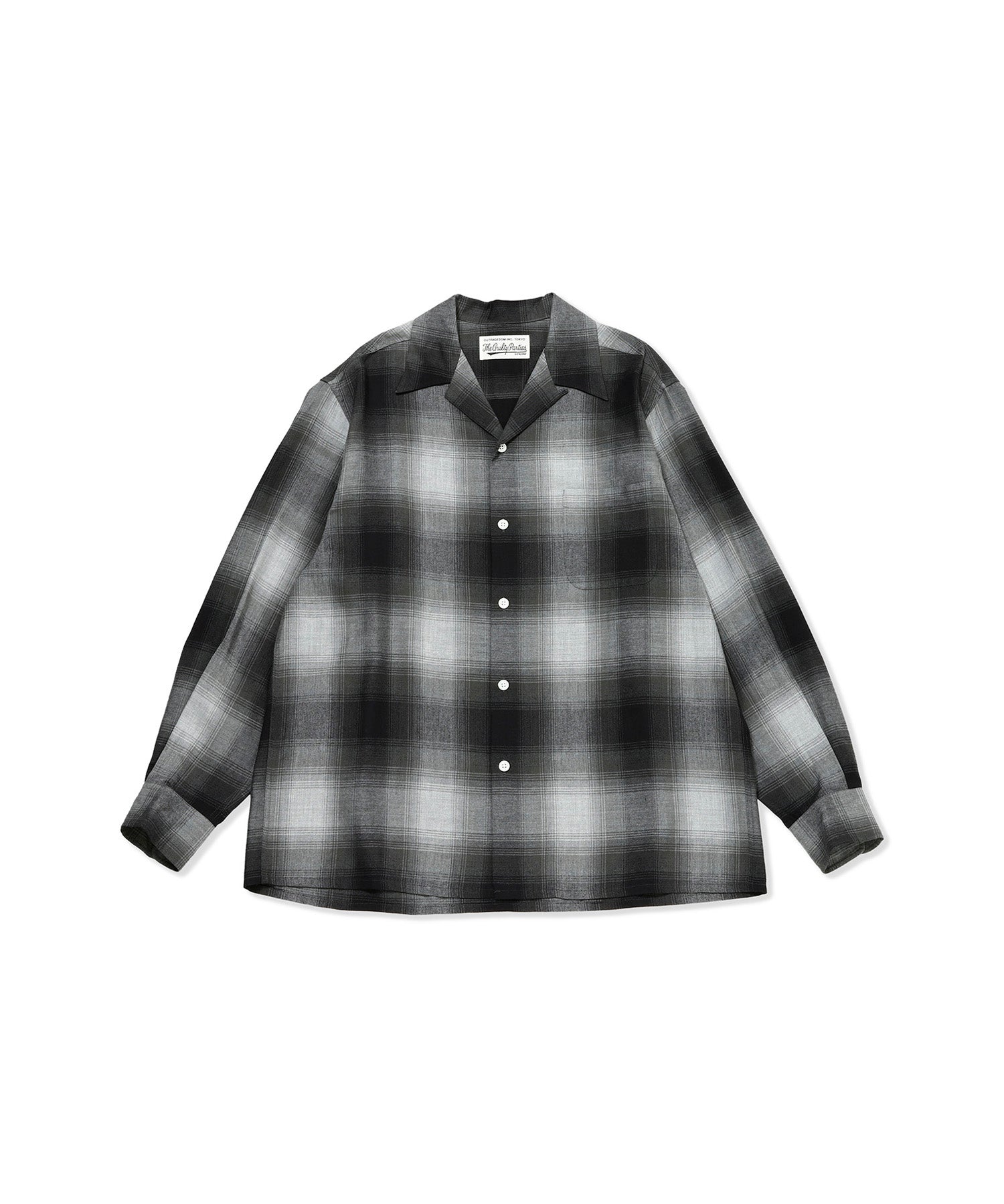 ワコマリア(WACKO MARIA)｜Ombre Check Open Collar Shirt L/S｜公式