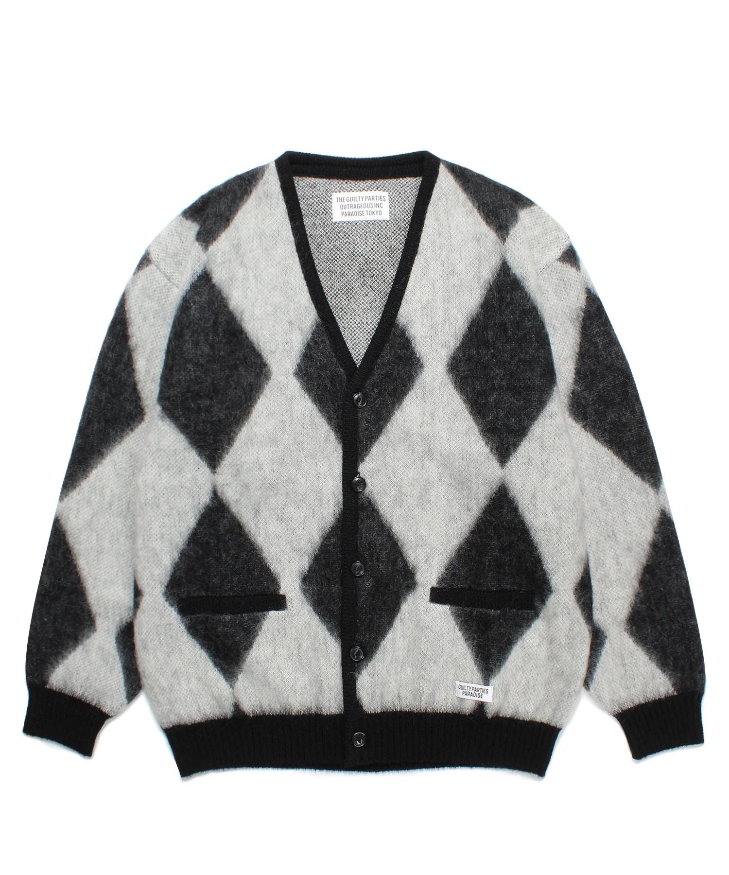 Diamond Mohair Knit Cardigan - WACKO MARIA (ワコマリア) - tops