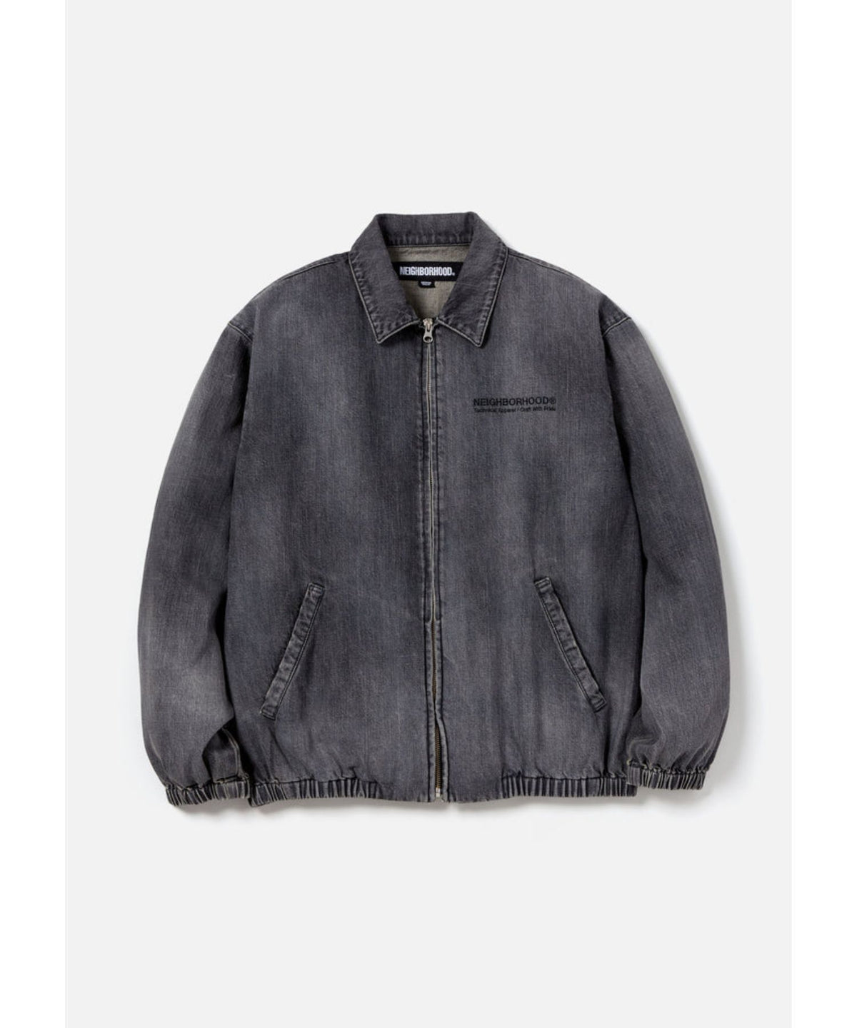 WASHED DENIM ZIP WORK JACKET