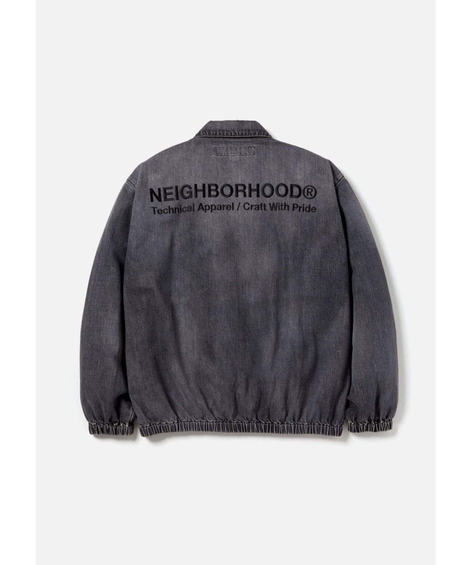 WASHED DENIM ZIP WORK JACKET