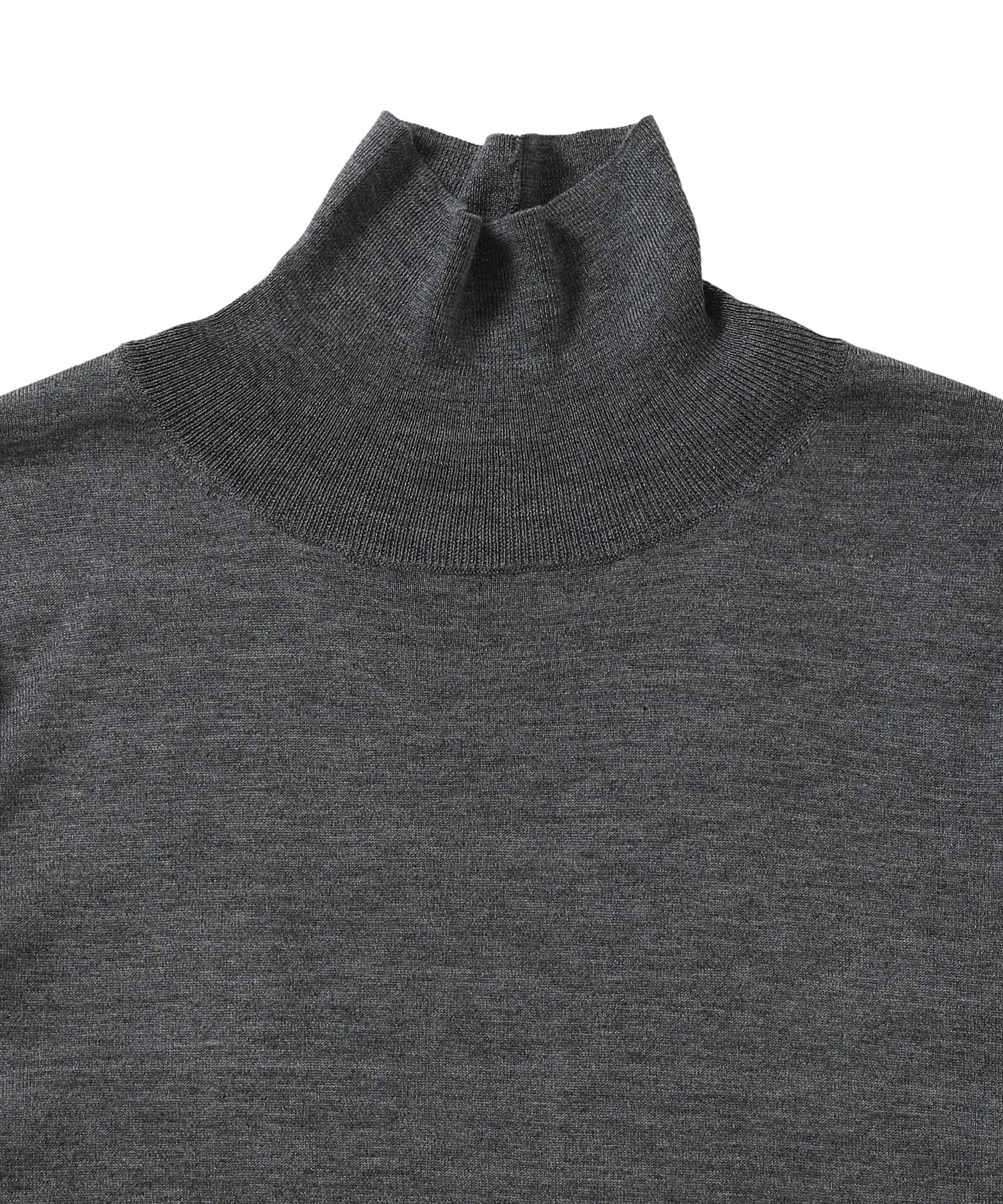 COTTON SILK HIGH NECK KNIT