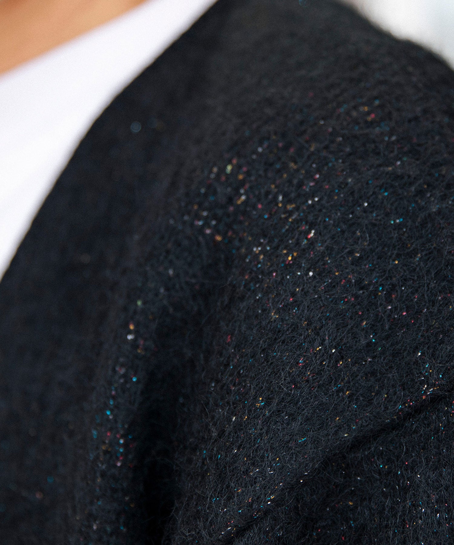 GLITTER MOHAIR KNIT CARDIGAN