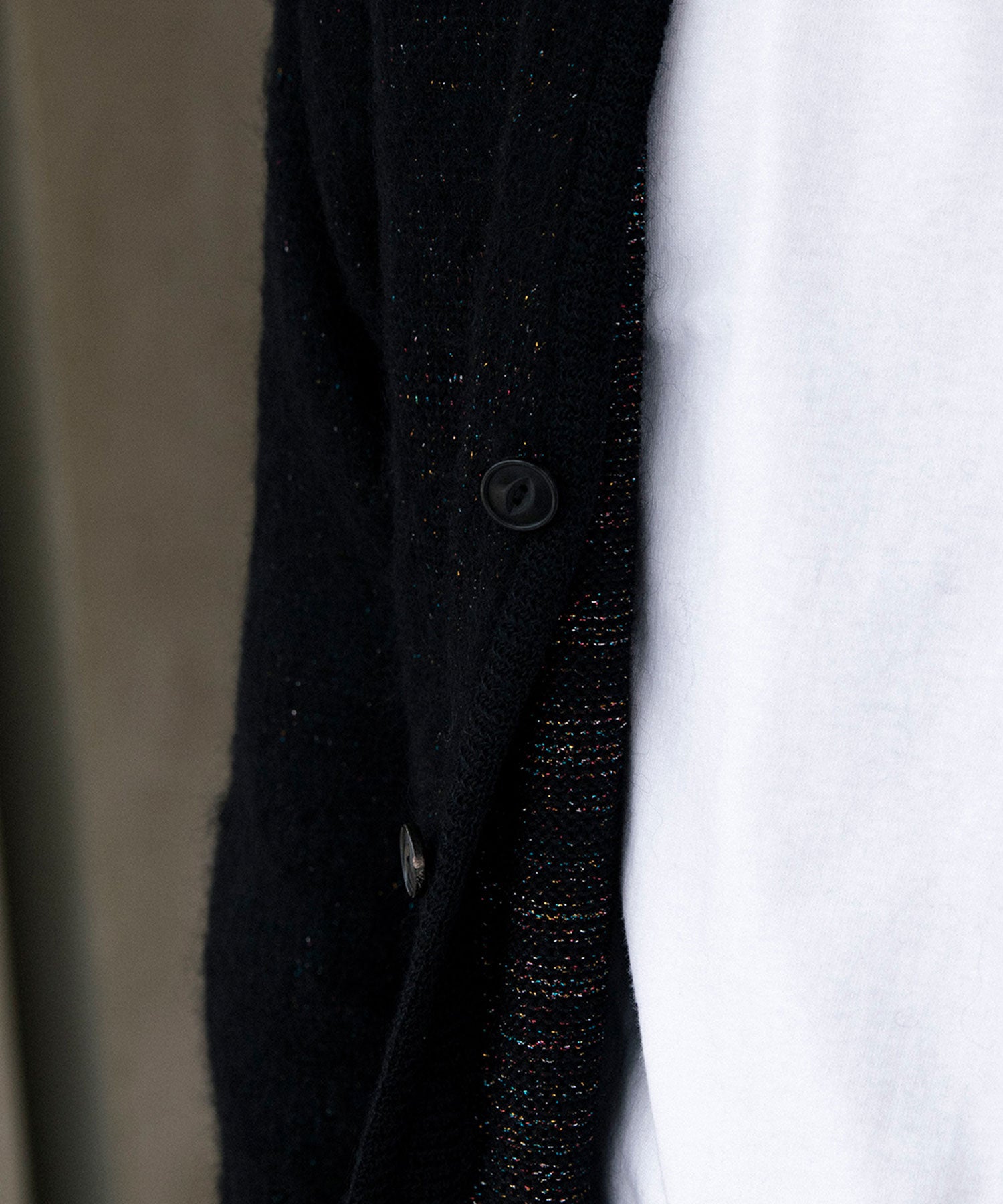 GLITTER MOHAIR KNIT CARDIGAN