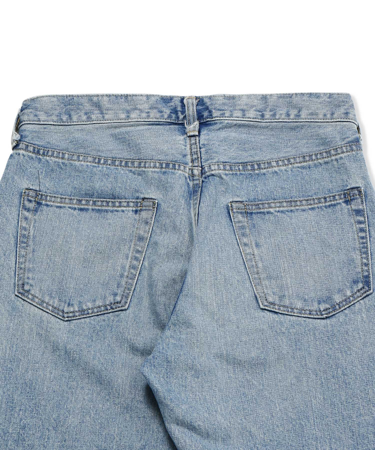 Washed Denim Pants