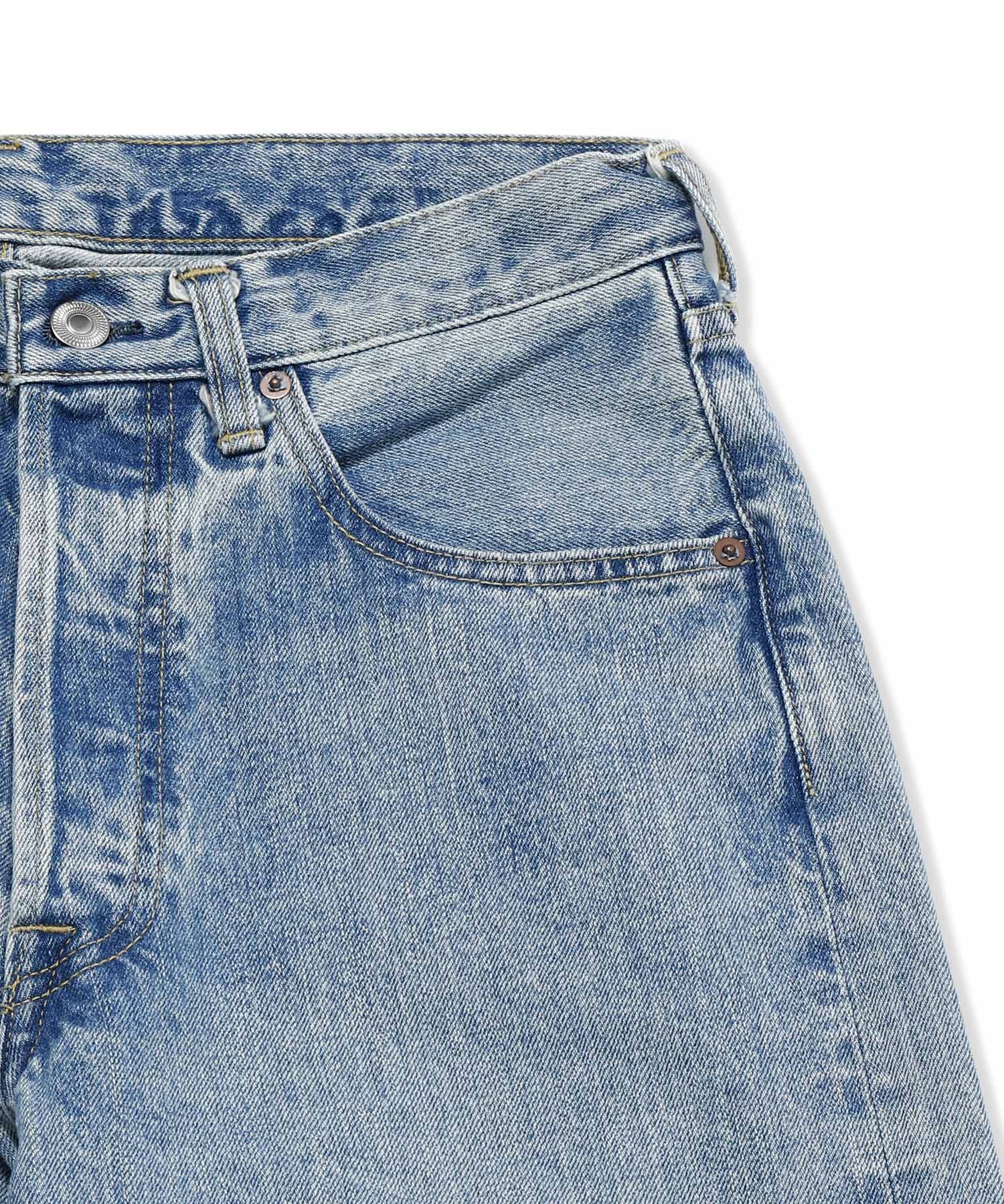 Washed Denim Pants