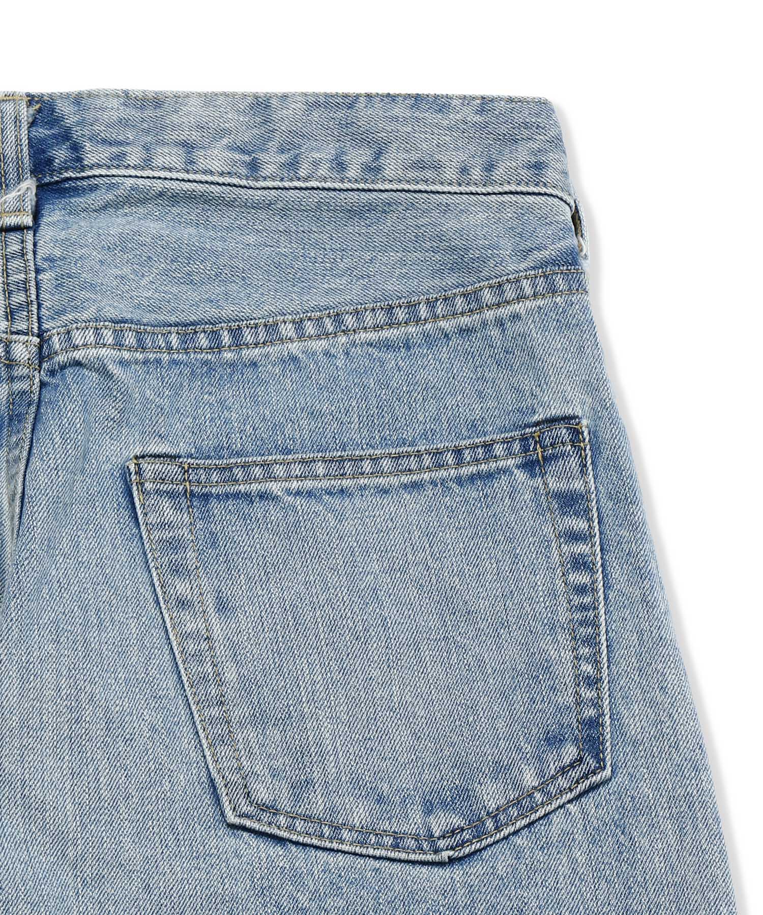 Washed Denim Pants