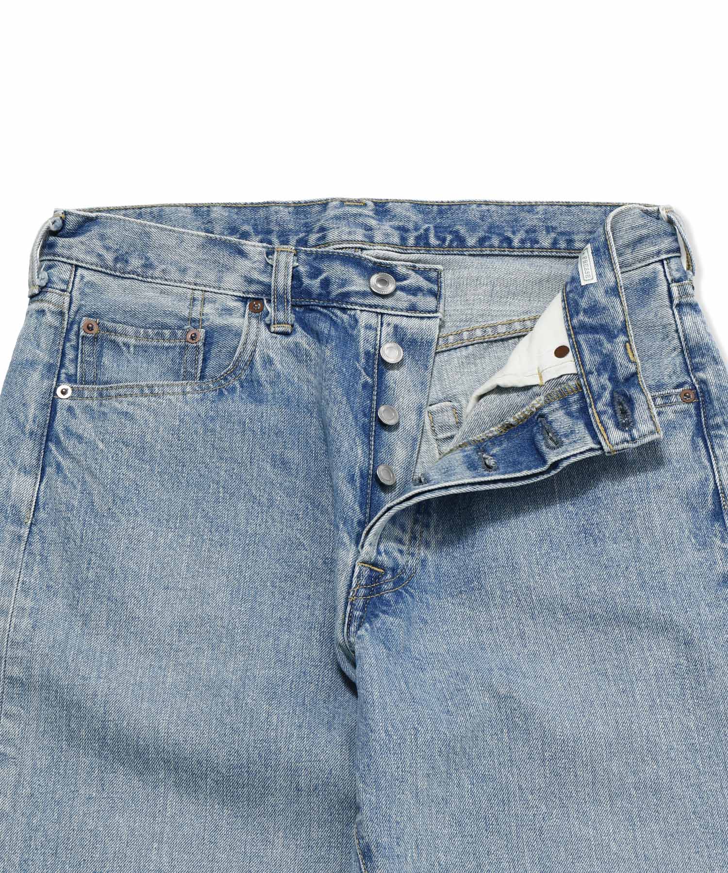 Washed Denim Pants