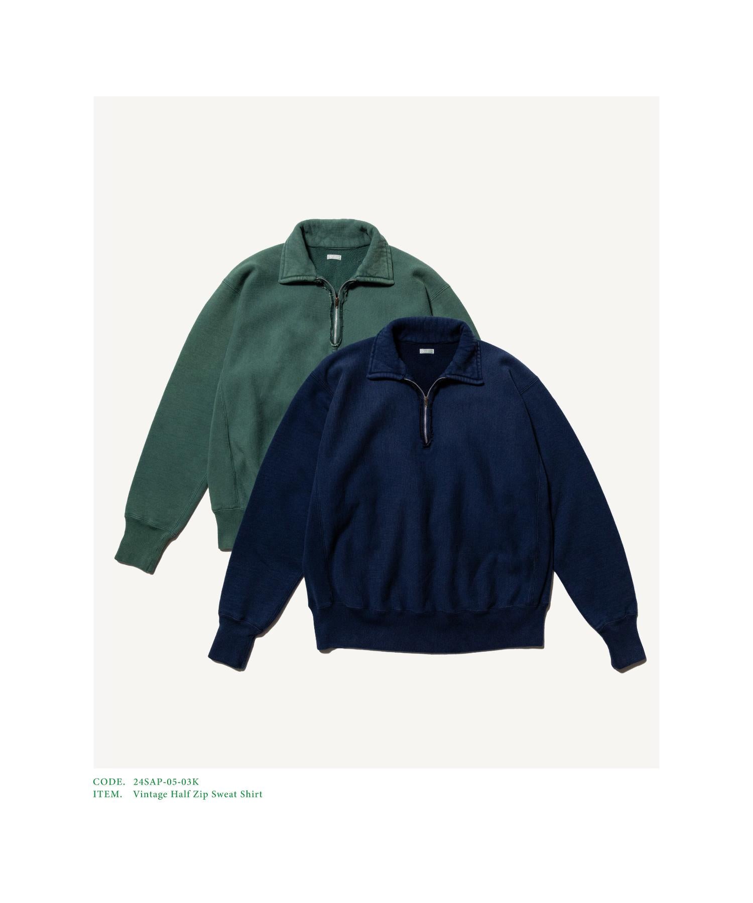 Vintage Half Zip Sweat Shirt