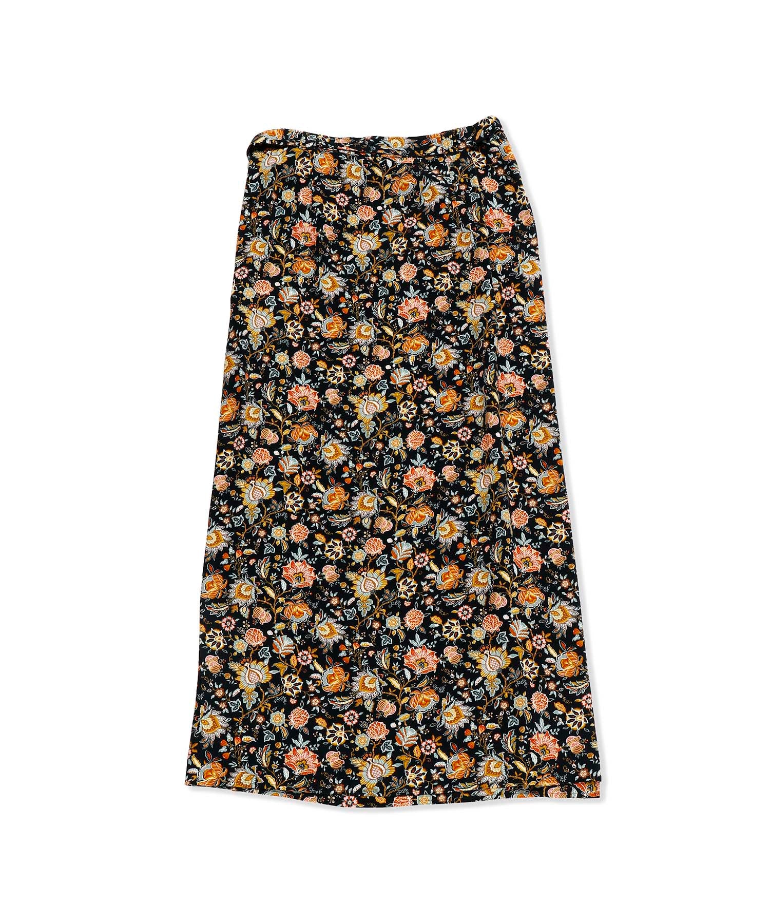 Oriental Flower Wrap Skirt
