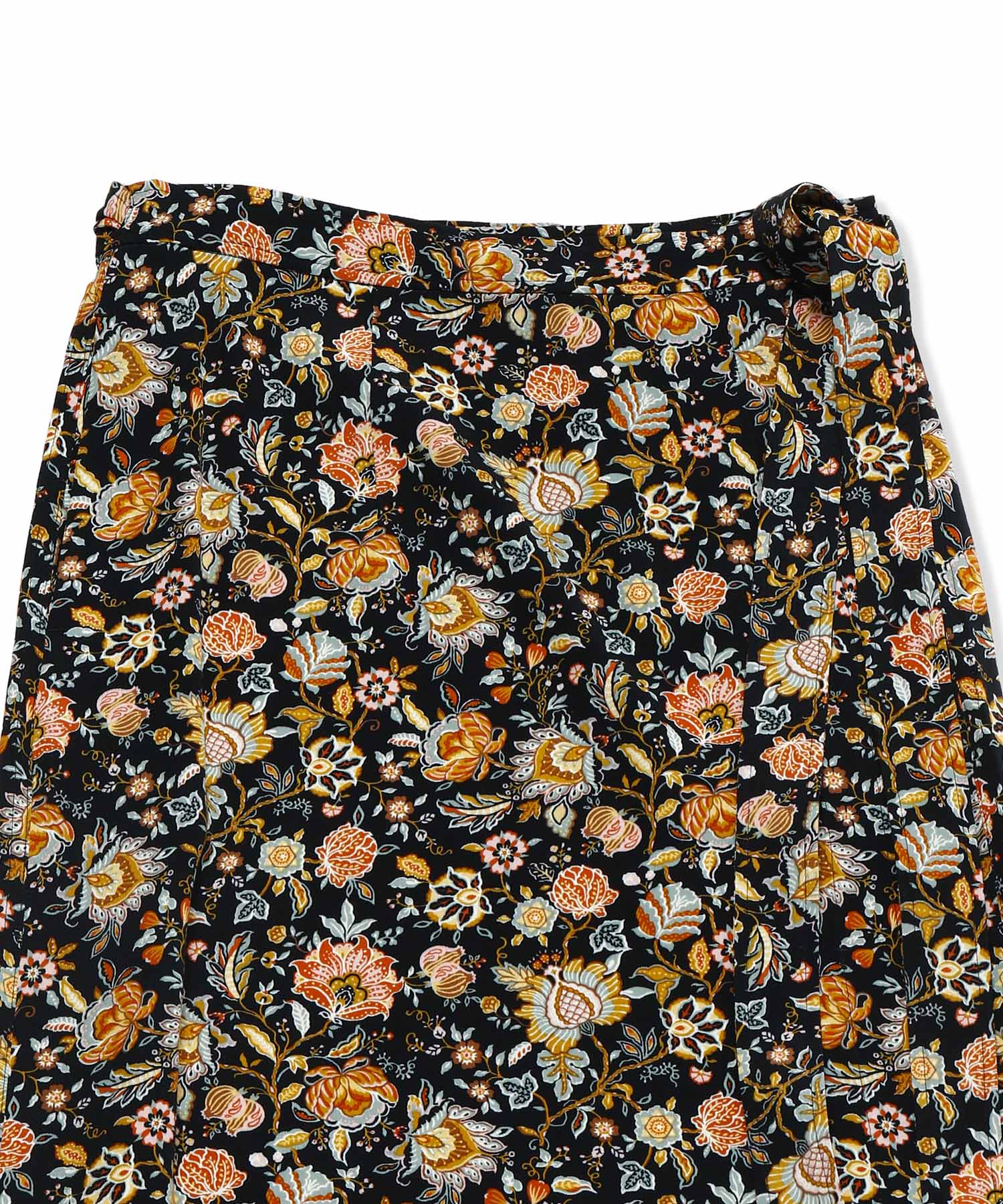 Oriental Flower Wrap Skirt