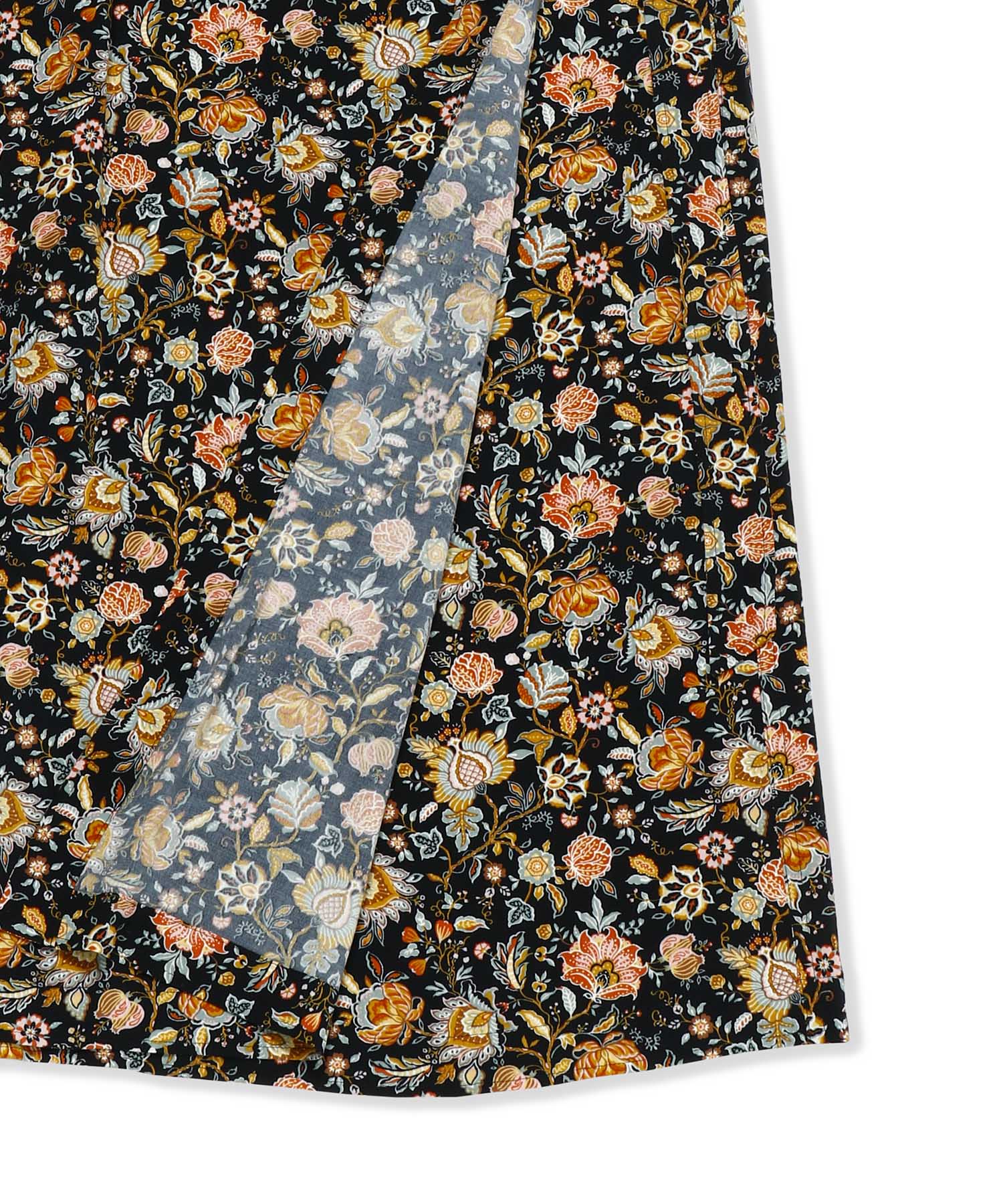 Oriental Flower Wrap Skirt