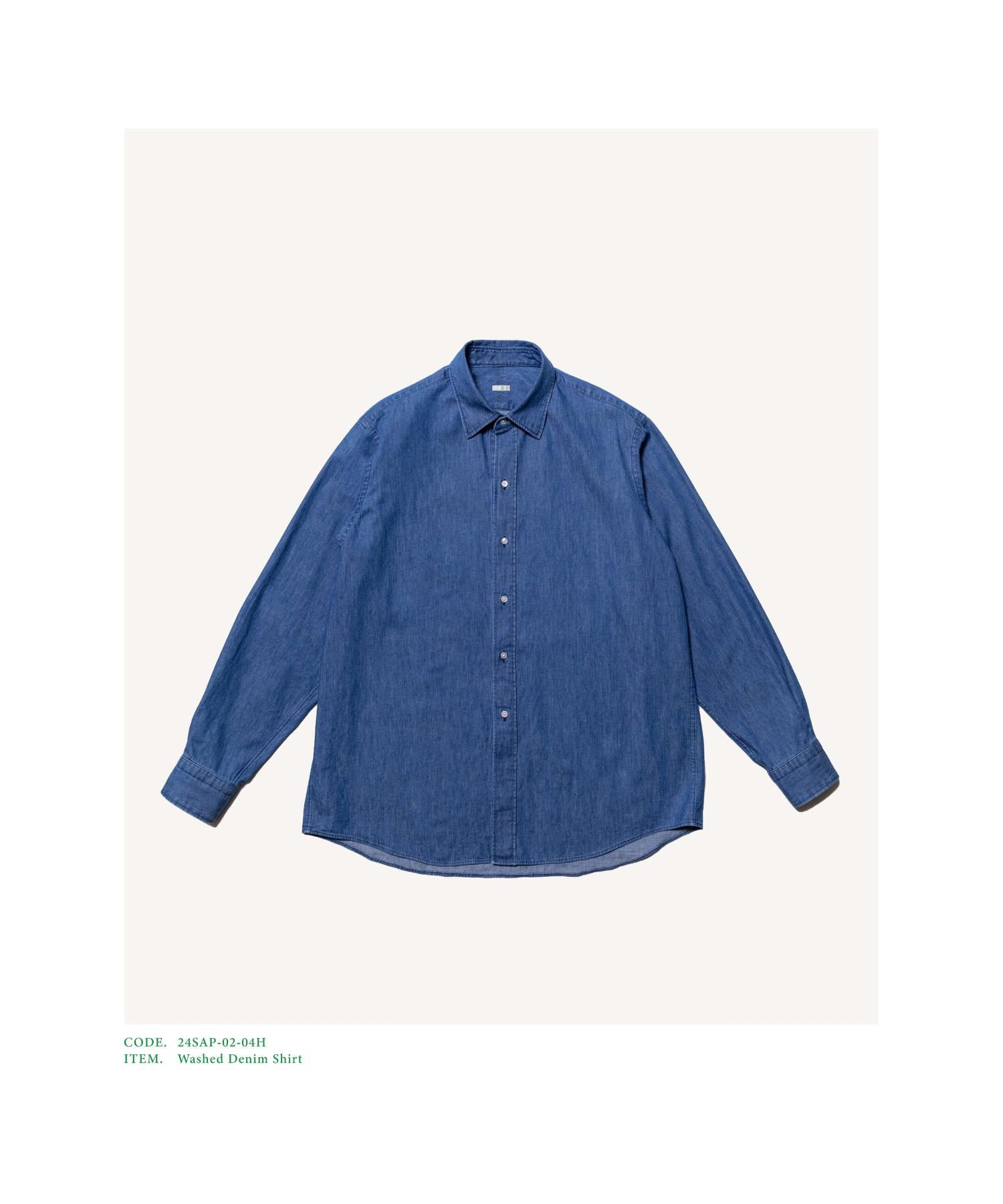Washed Denim Shirt - A.PRESSE (アプレッセ) - tops (トップス 