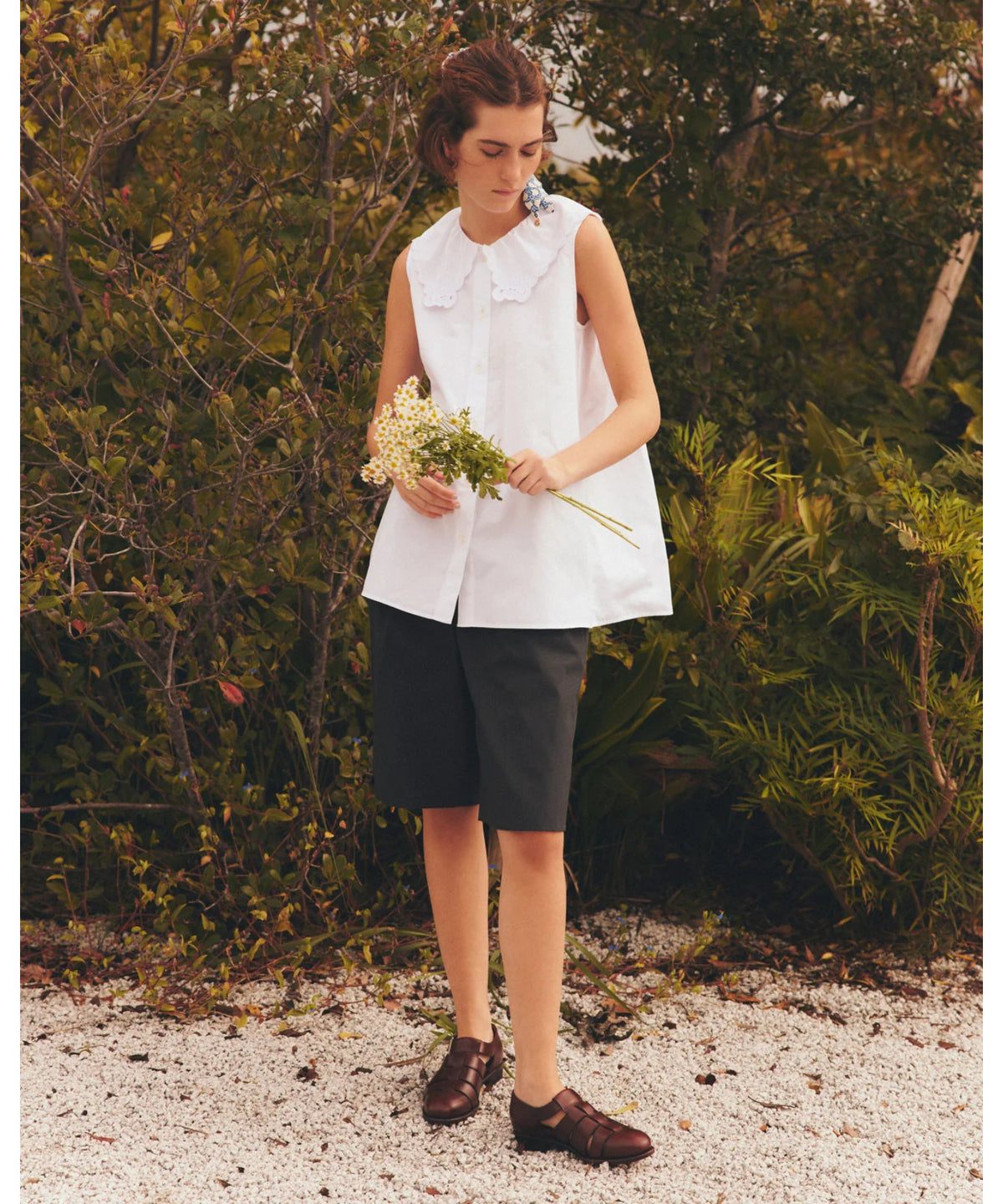 SUMMER GABARDINE HALF PANTS