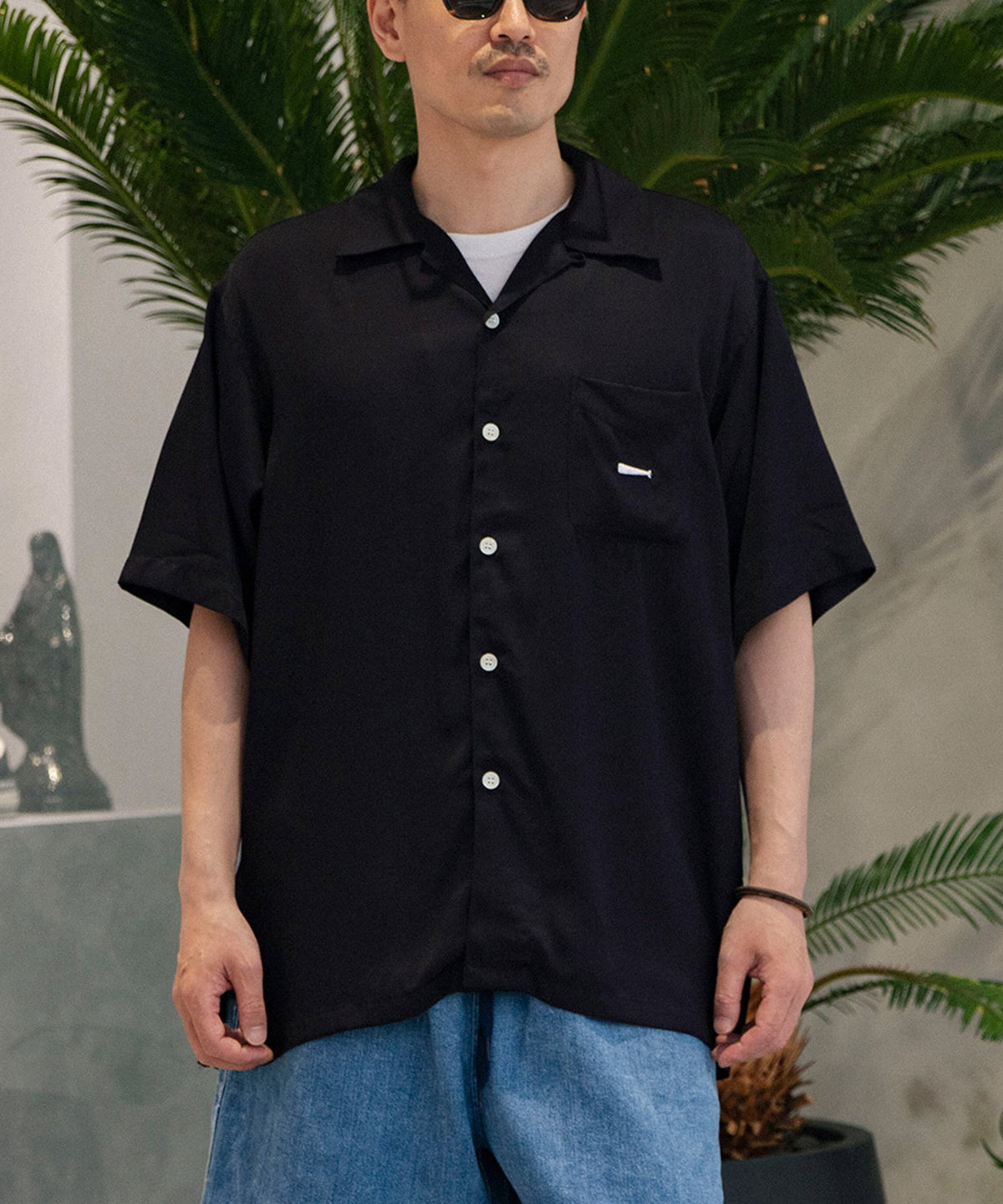 PIER OPEN COLLAR SS SHIRT