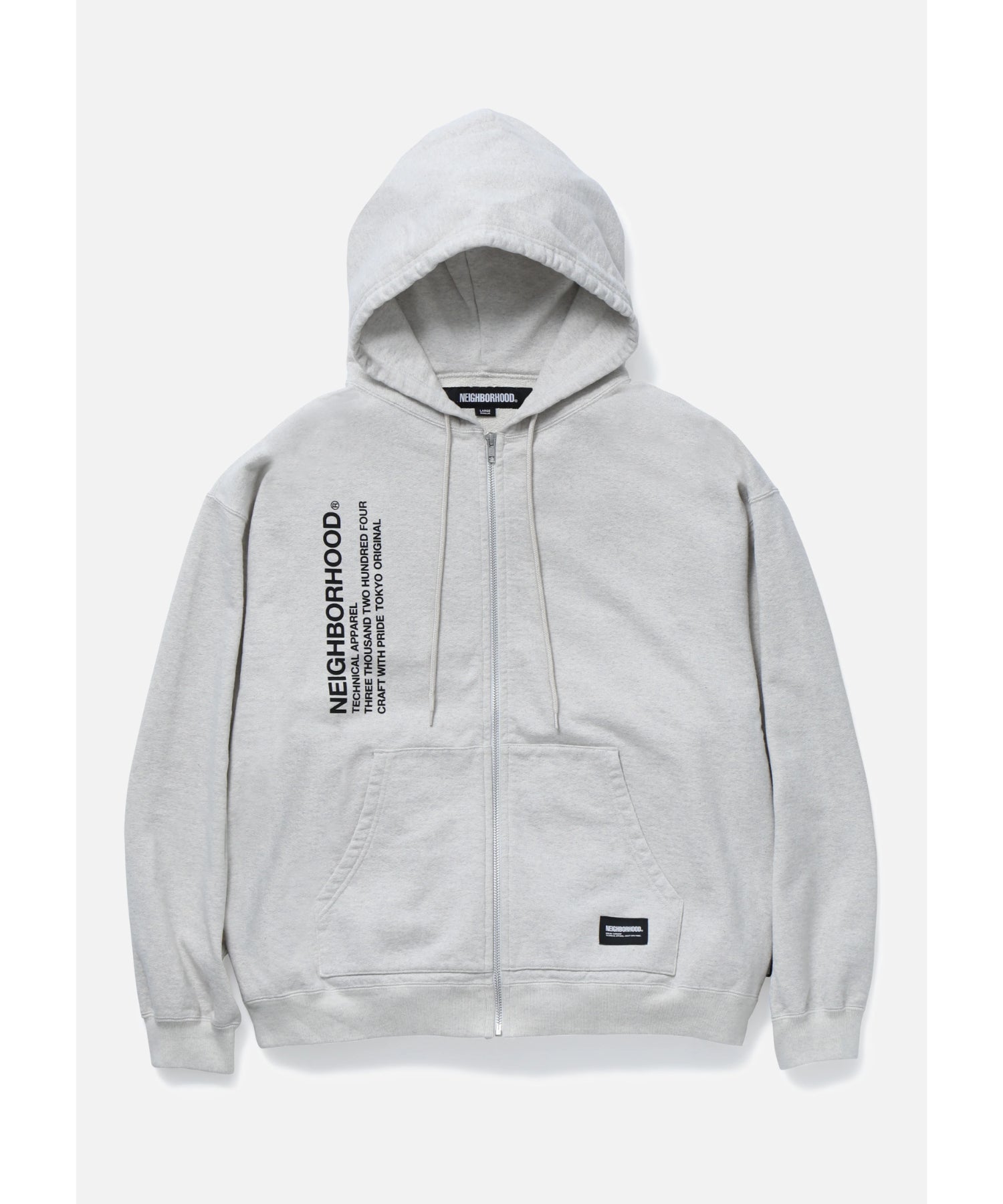 SOLID SWEAT ZIP HOODIE LS