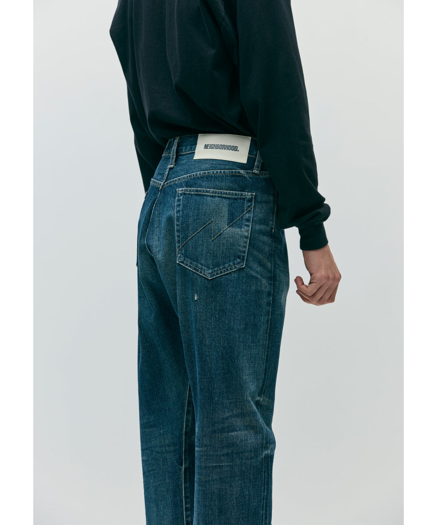 WASHED DENIM DP MID PANTS