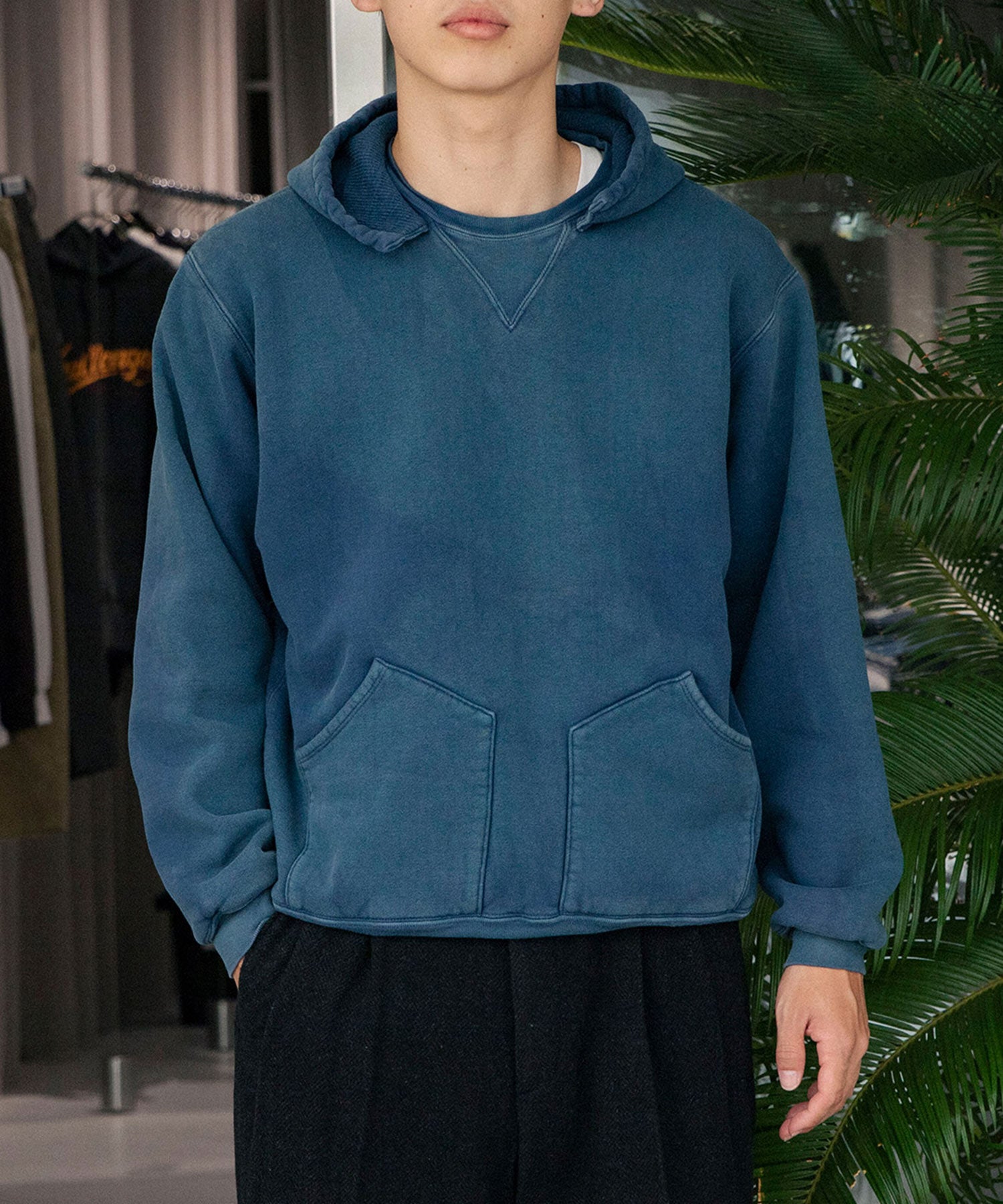 Vintage Attached Hood Sweat Parka