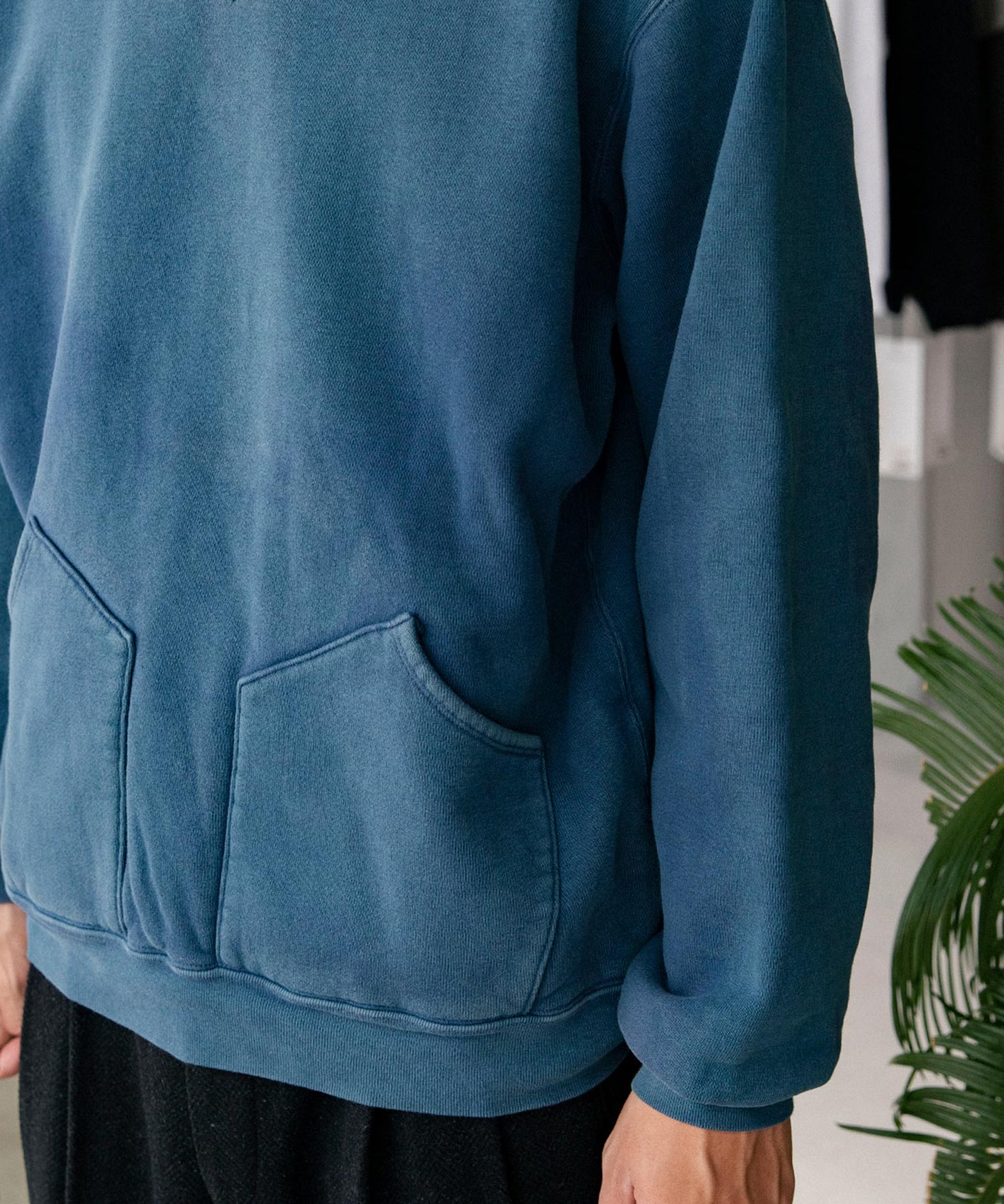 Vintage Attached Hood Sweat Parka