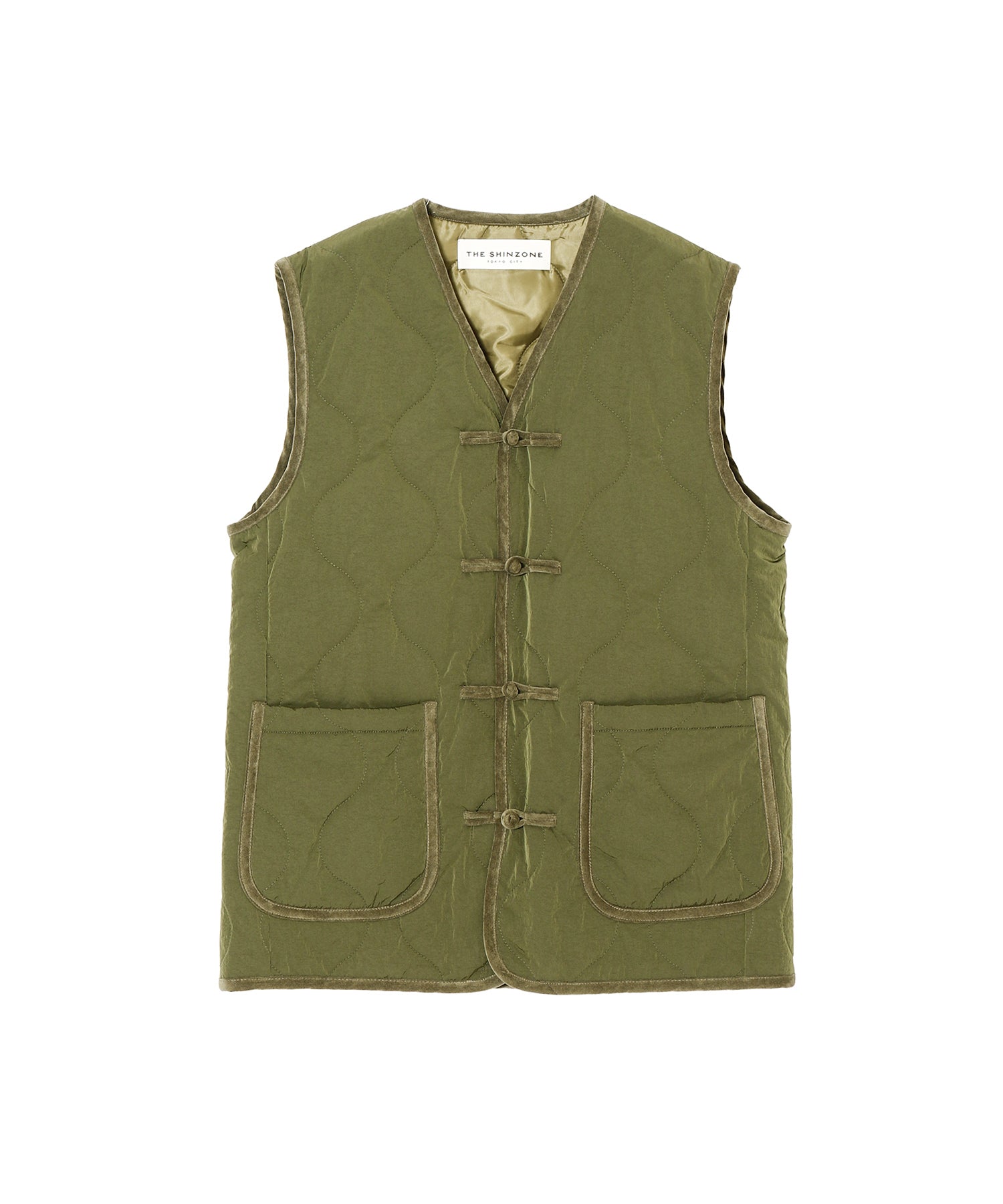 CHINA BUTTON QUILTED VEST - THE SHINZONE (ザ シンゾーン) - outer