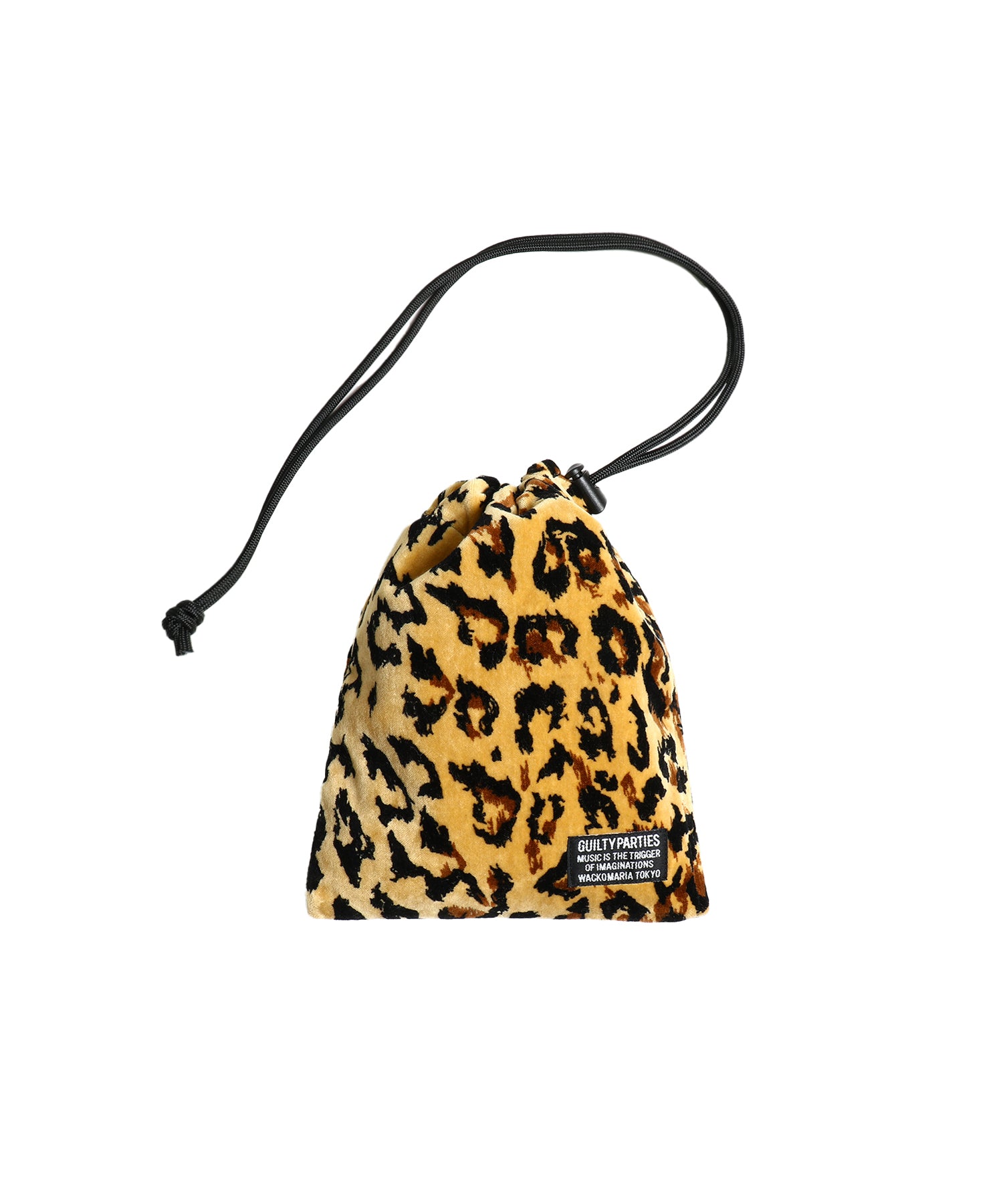 LEOPARD VELOUR DRAWSTRING BAG - WACKO MARIA (ワコマリア) - bag