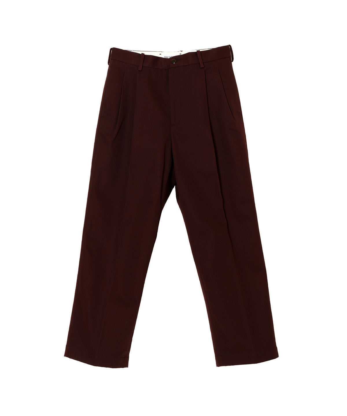 DOUBLE PLEATED CHINO TROUSERS